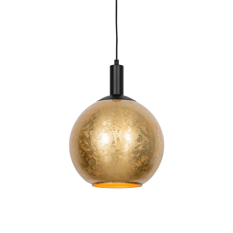 Qazqa Pendelleuchte Bert, ohne Leuchtmittel, Warmweiß, QAZQA Hängeleuchte, e27, Gold, Glas, Design