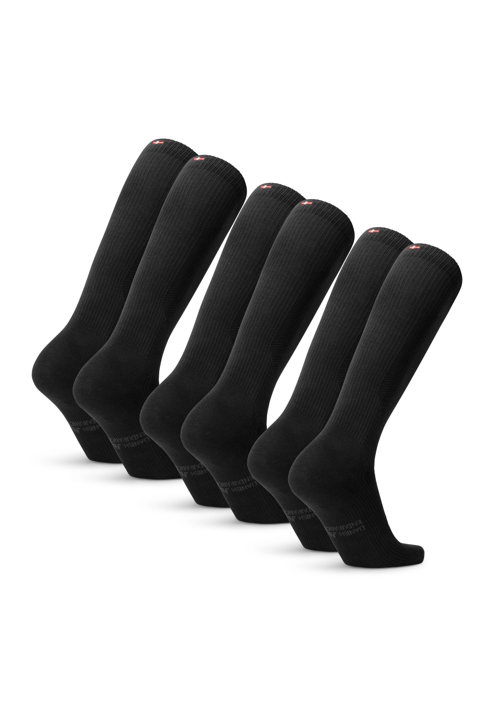 DANISH ENDURANCE Basicsocken Organic Compression (3-Paar) aus Baumwolle, 14-18 mmHg, für Damen & Herren
