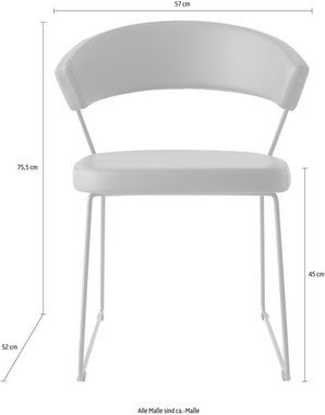 connubia Stuhl New York CB1022-LH (Set, 2 St), mit ergonomischem gepolstertem Sitz