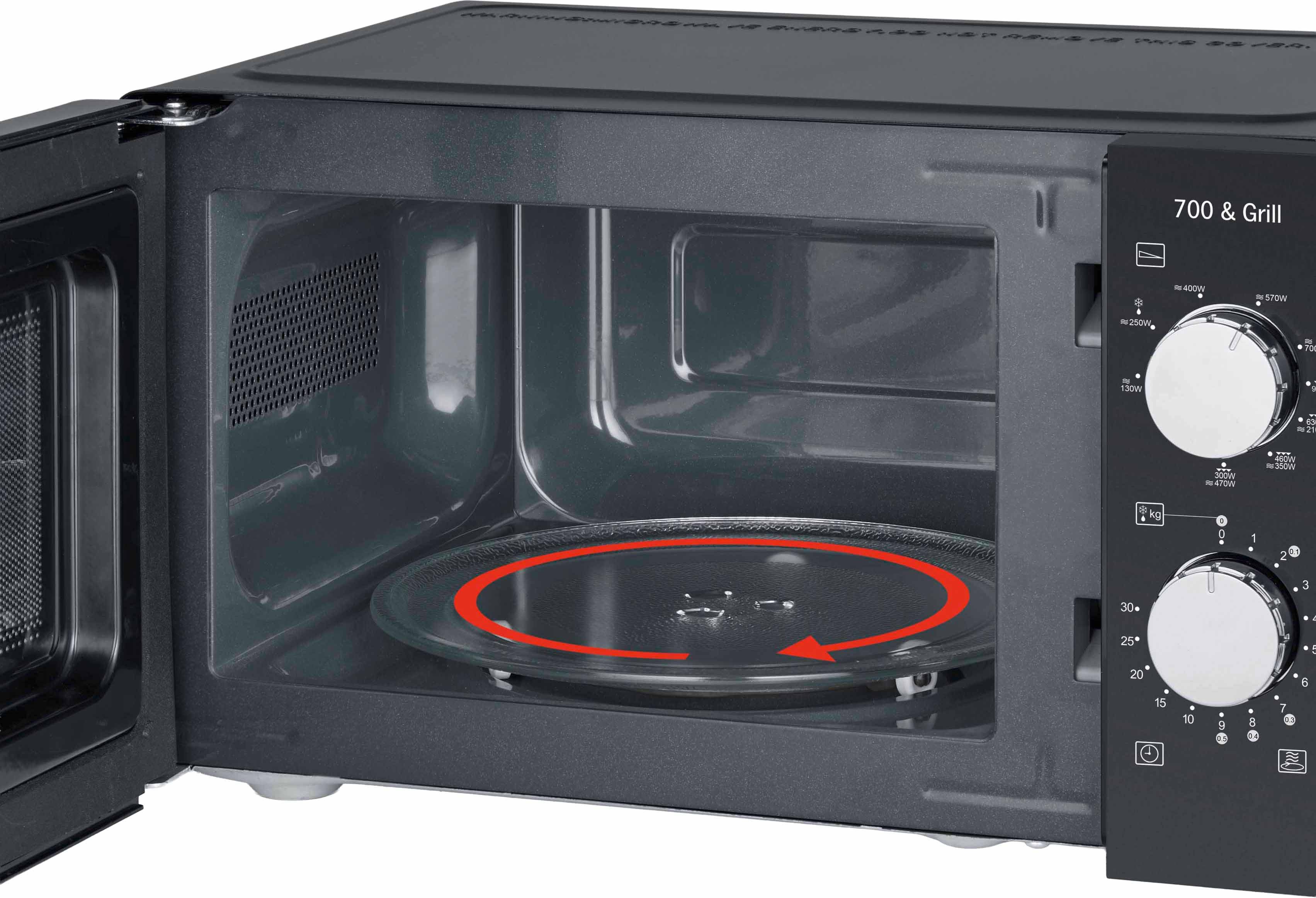 Severin Mikrowelle MW 7781, mit Grillfunktion 2-in-1, Grill, Mikrowelle, 17 l, Kompaktes und schmales Design, Mikrowelle und Grill sind kombinierbar