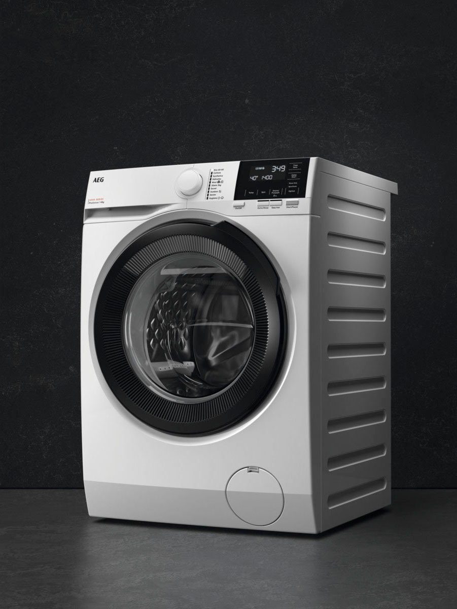 AEG Waschmaschine Serie 6000 mit und Zeit, 10 LR6FA410FL, U/min, - ProSense-Technologie Energie Mengenautomatik​ spart 1400 40% bis ProSense® Wasser kg