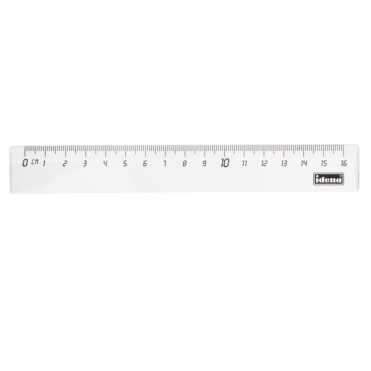 Idena Lineal Idena 602052 - Kunststoff-Lineal mit 16 cm Länge, Millimeter- und – Bild 3 von 5