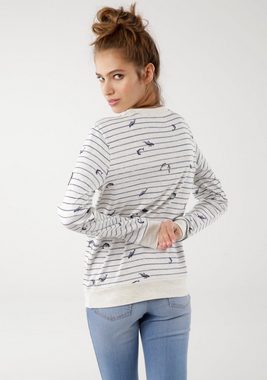 KangaROOS Sweatshirt mit maritimen Alloverdruck