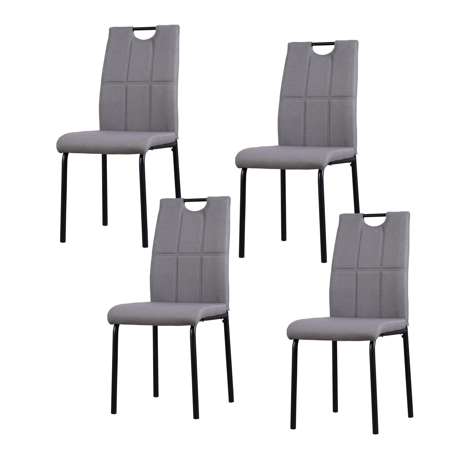 HTI-Living Esszimmerstuhl Stuhl Denton Hellgrau (Set, 4 St), Esszimmerstuhl günstig online kaufen