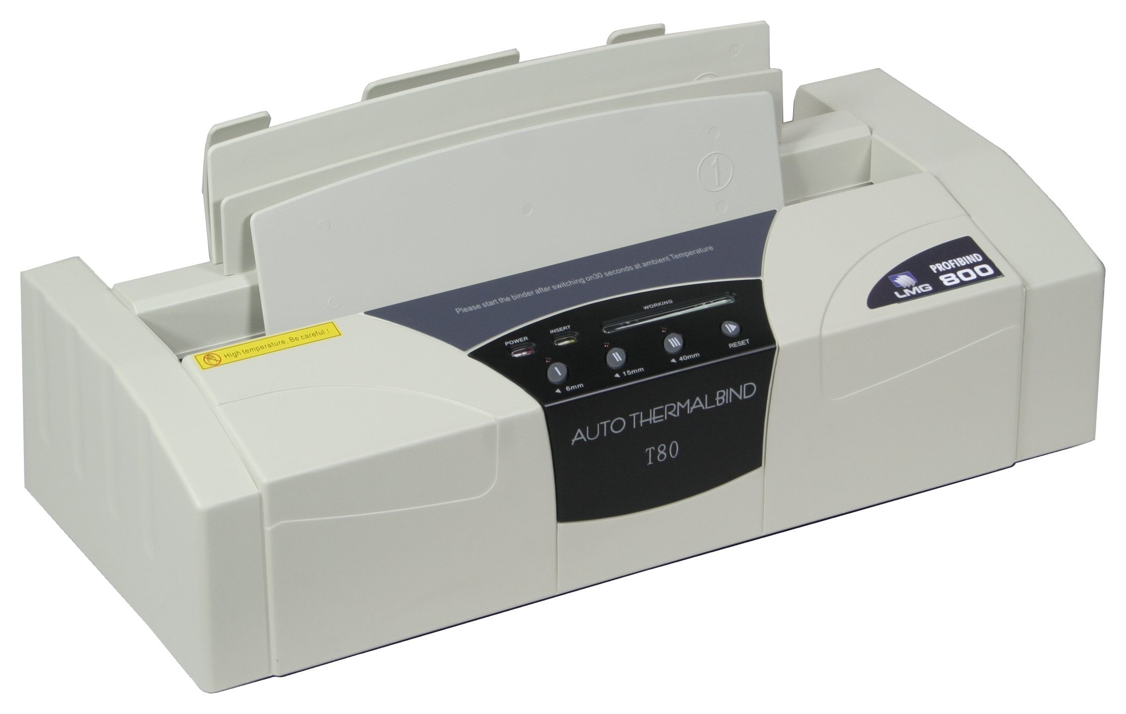 LMG Germany Thermobindegerät Premium Thermobinder T80 bis 400 Blatt DIN A4 LED Vibrationsfunktion, Thermobindegerät T80 bis 400 Blatt LED Anzeige Vibrationsfunktion
