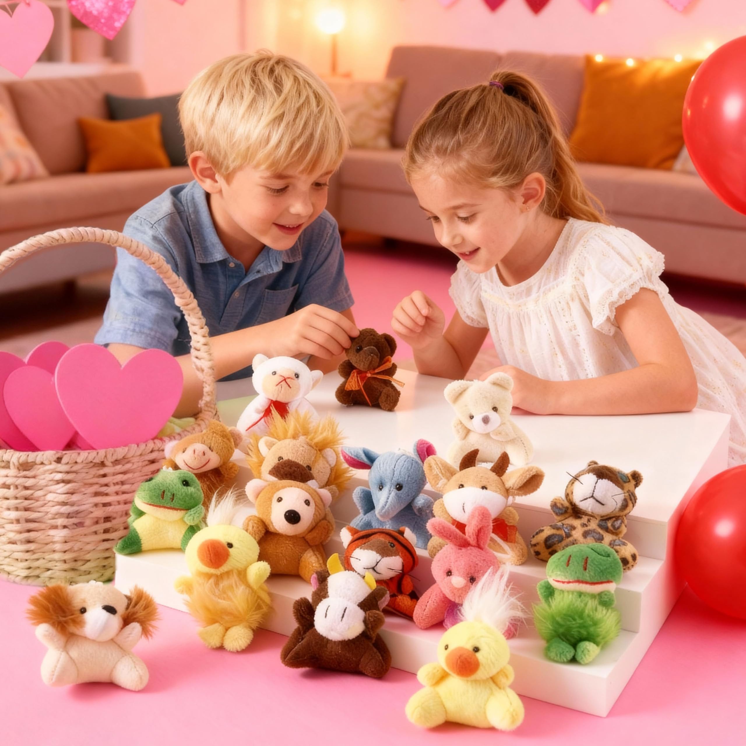 JOYIN Tierkuscheltier JOYIN 24er Set Mini Plüschtiere – 6-8cm, 24 verschiedene Designs, (24-tlg)