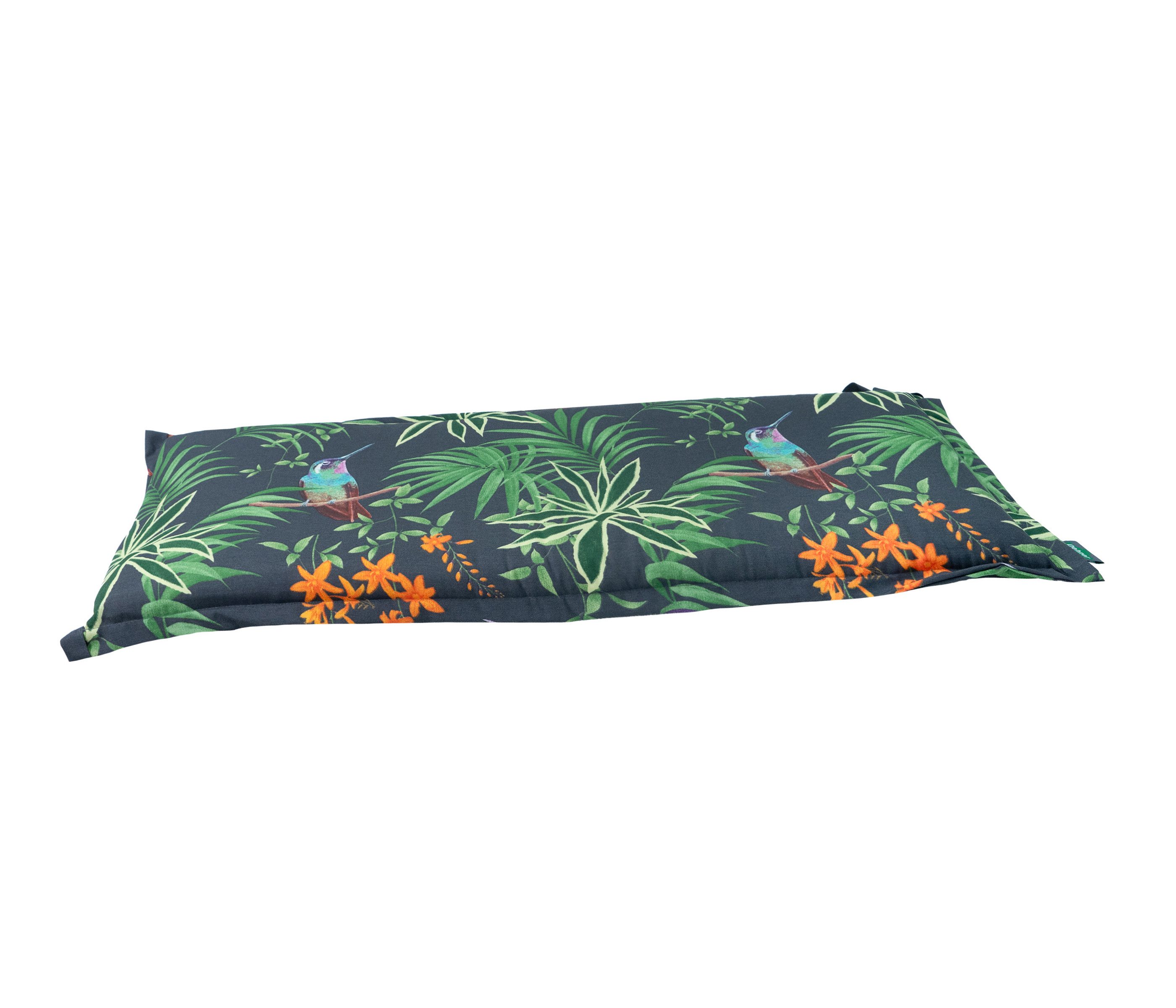 Dehner Polsterauflage Polster Sicilia, 116 x 6 x 47 cm, Baumwolle / Polyester / Viskose, wasserabweisende Bankauflage für 2-Sitzer, mit Befestigungsbändern