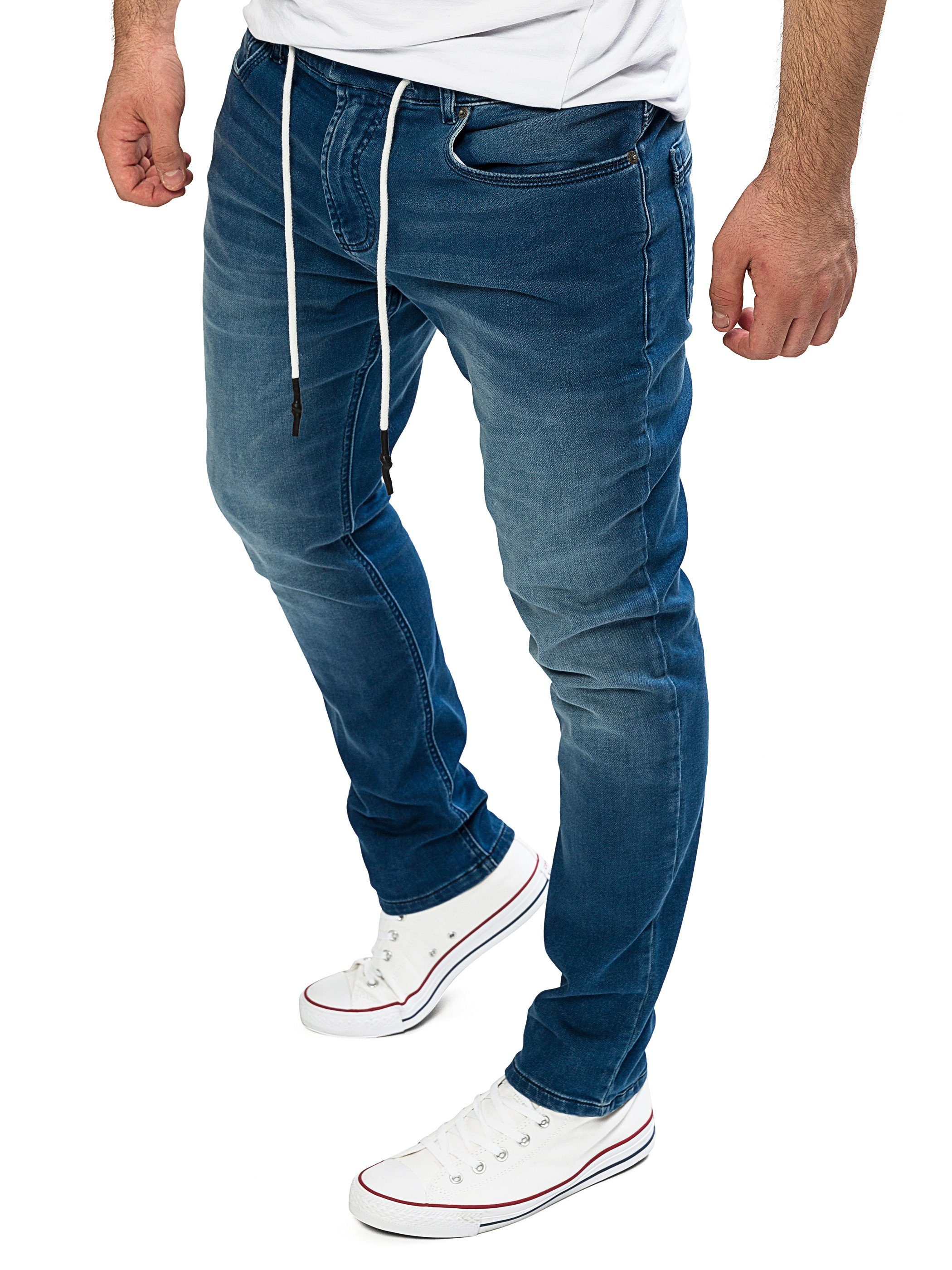 Yazubi Slim-fit-Jeans Herren Sweathose in Jeansoptik Erik Schmale Jeans, mit Stretch-Anteil