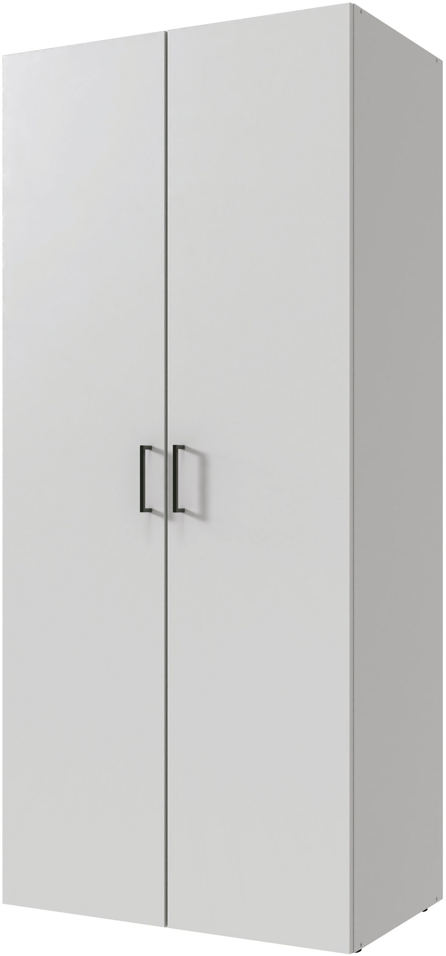 Wimex Kleiderschrank Mugano,in 8 Breiten,3 Höhen,2 Tiefen, viele Farben, Made in Germany (in Basic oder Premium Ausstattung mit 2 weiteren Einlegeböden) mit langen oder kurzen Griffen aus Metall, mit oder ohne Spiegel