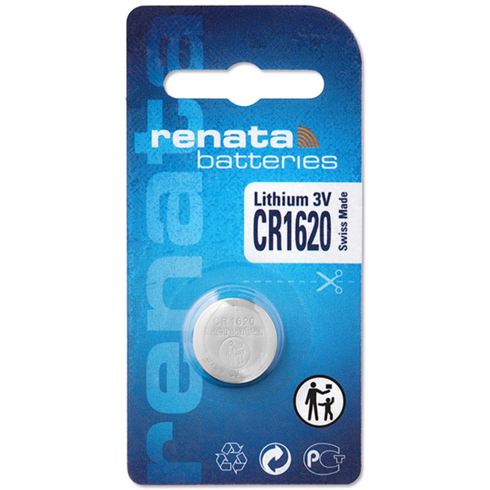 Renata Renata Knopfzelle CR 1620 3 V 1 St. 68 mAh Lithium Knopfzelle, (3.00 V)