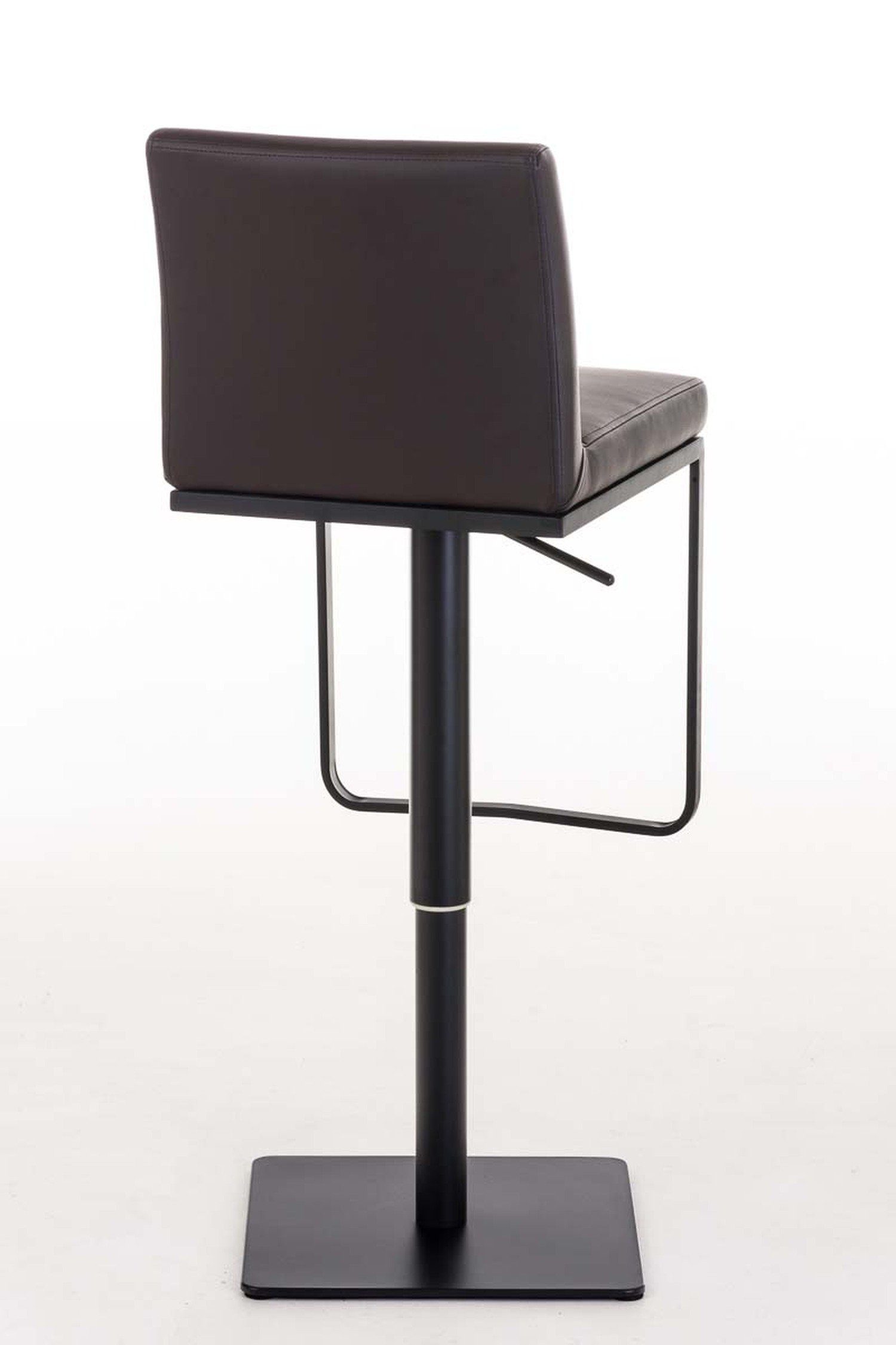 360° Braun - Sitzfläche: matt Panda schwarz drehbar - - Fußstütze höhenverstellbar Barhocker (mit - & Metall Kunstleder Hocker TPFLiving Theke Küche), für