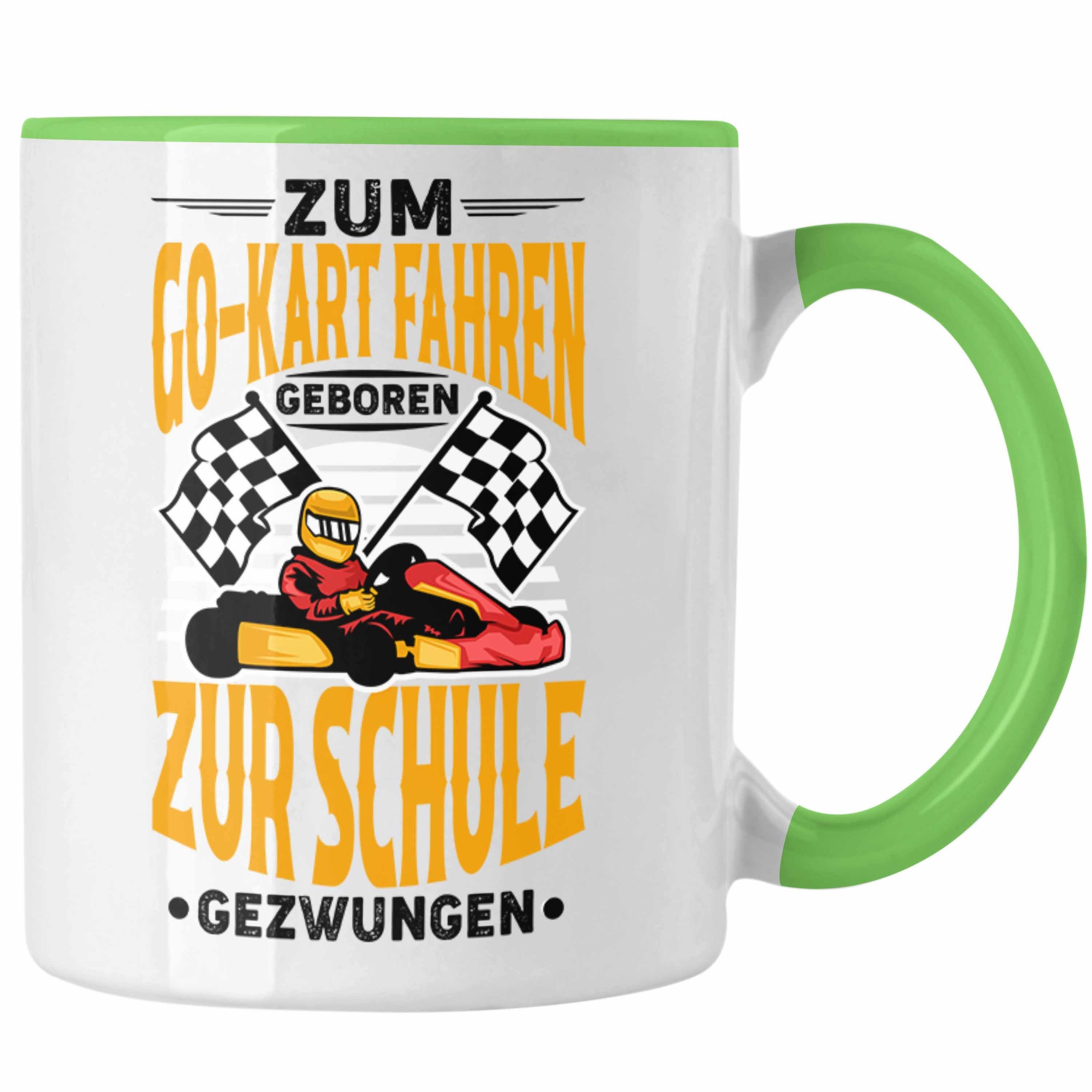 Fahrer Rennfahrer Race Spruch Eat Kart Trendation Racing Grün - Trendation Tasse Geschenk Tasse Sleep Gokart Go