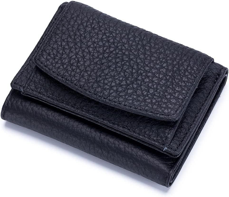 Zaewry Mini Geldbörse Schlichte kleine Geldbörse aus Leder für Frauen (1-tlg), mit Kartenschlitz, RFID-Diebstahlschutzbürste, 10 x 7 x 3cm