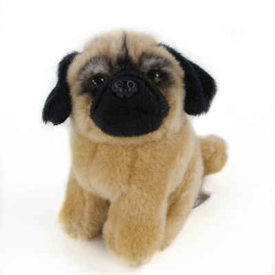 Uni-Toys Kuscheltier Hund Mops 12 cm sitzend Plüschhund Stoffhund