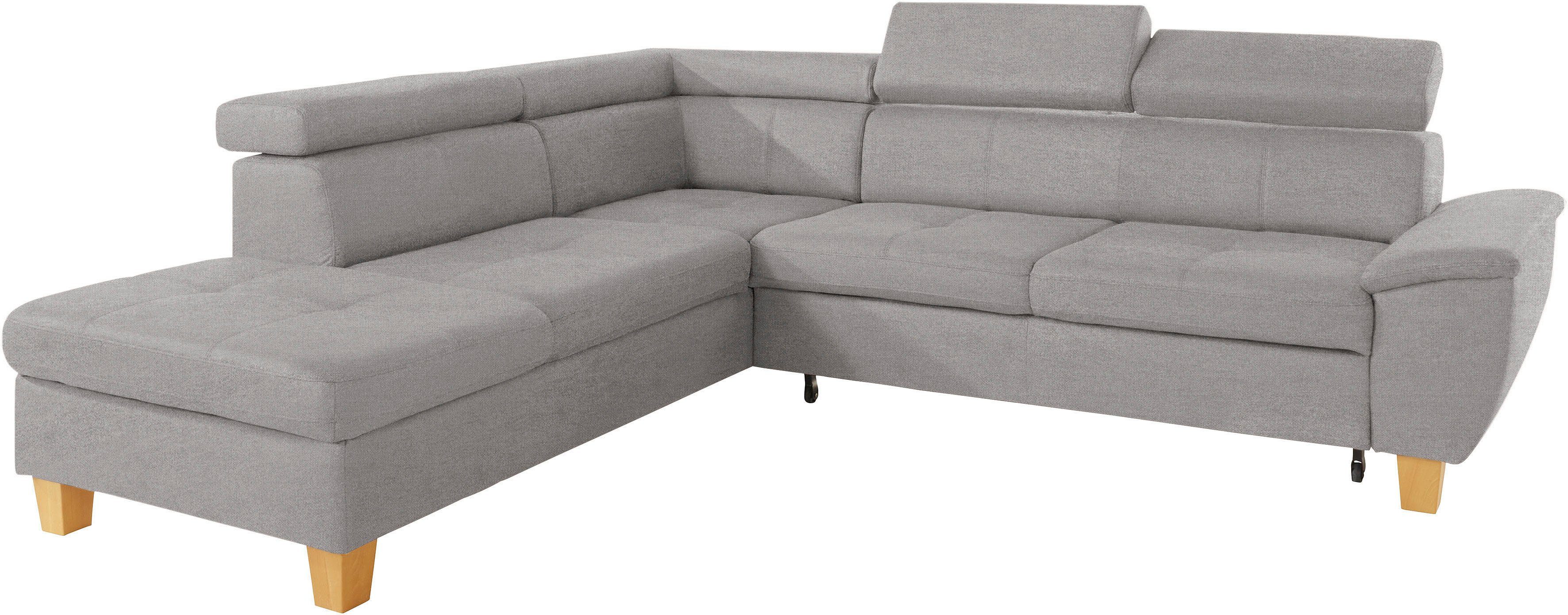 exxpo - sofa inklusive und Ecksofa wahlweise Bettfunktion Bettkasten fashion Kopfteilverstellung, Enya