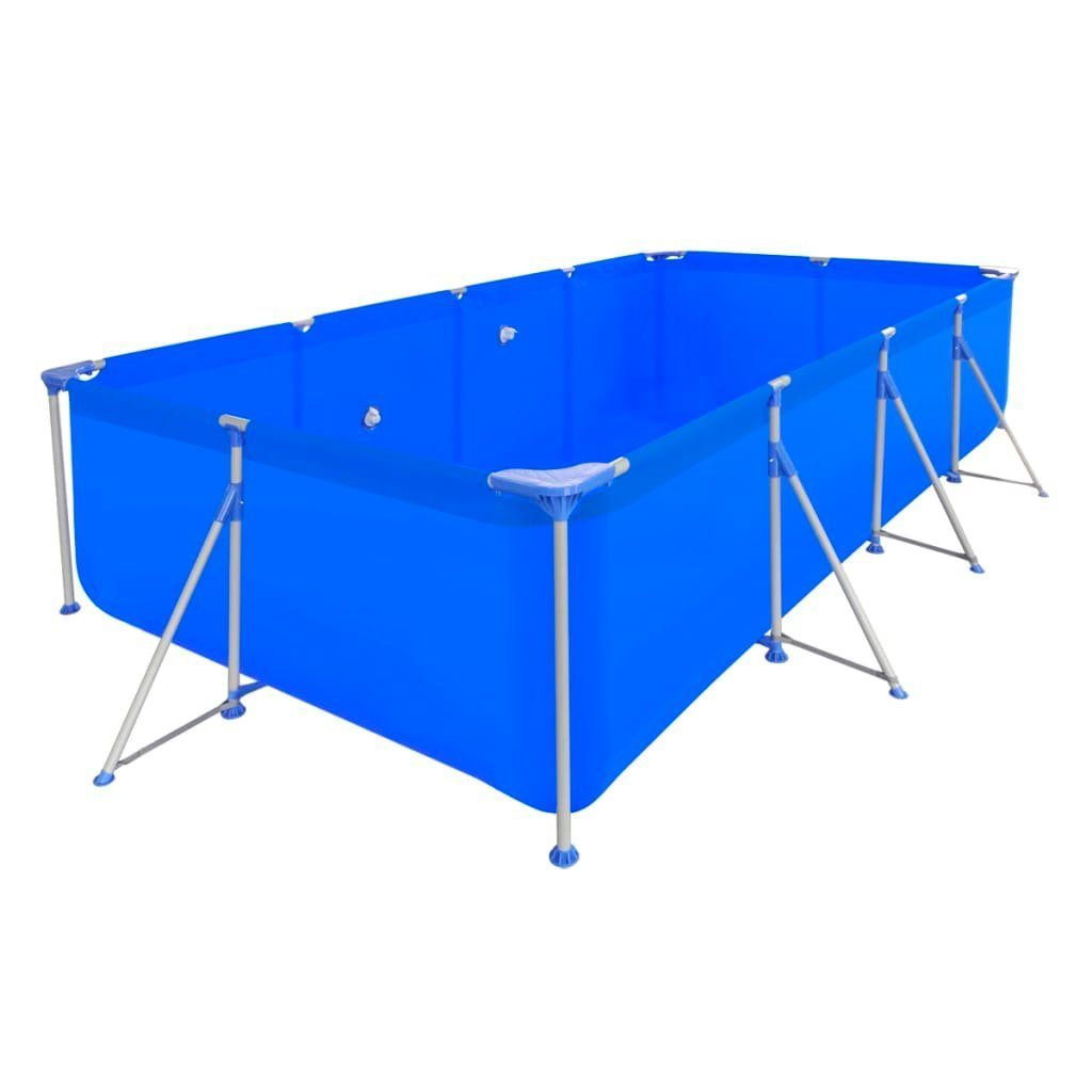 vidaXL Pool »Schwimmbad Pool Rechteckig 394 x 207 x 80 cm + Pumpe«