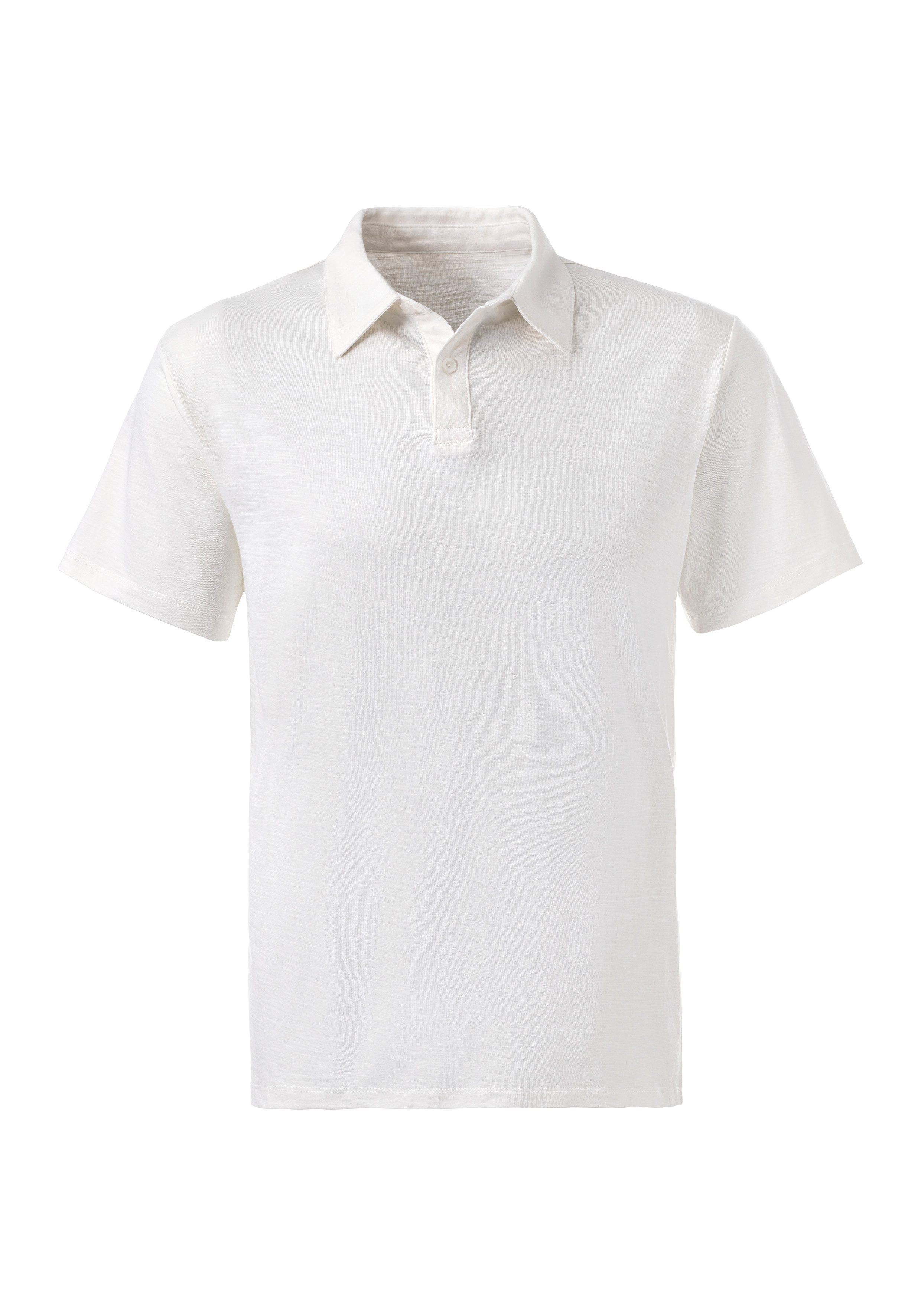 John Devin Poloshirt mit Slub-Garn Struktur aus leichter, strukturierter Baumwollqualität