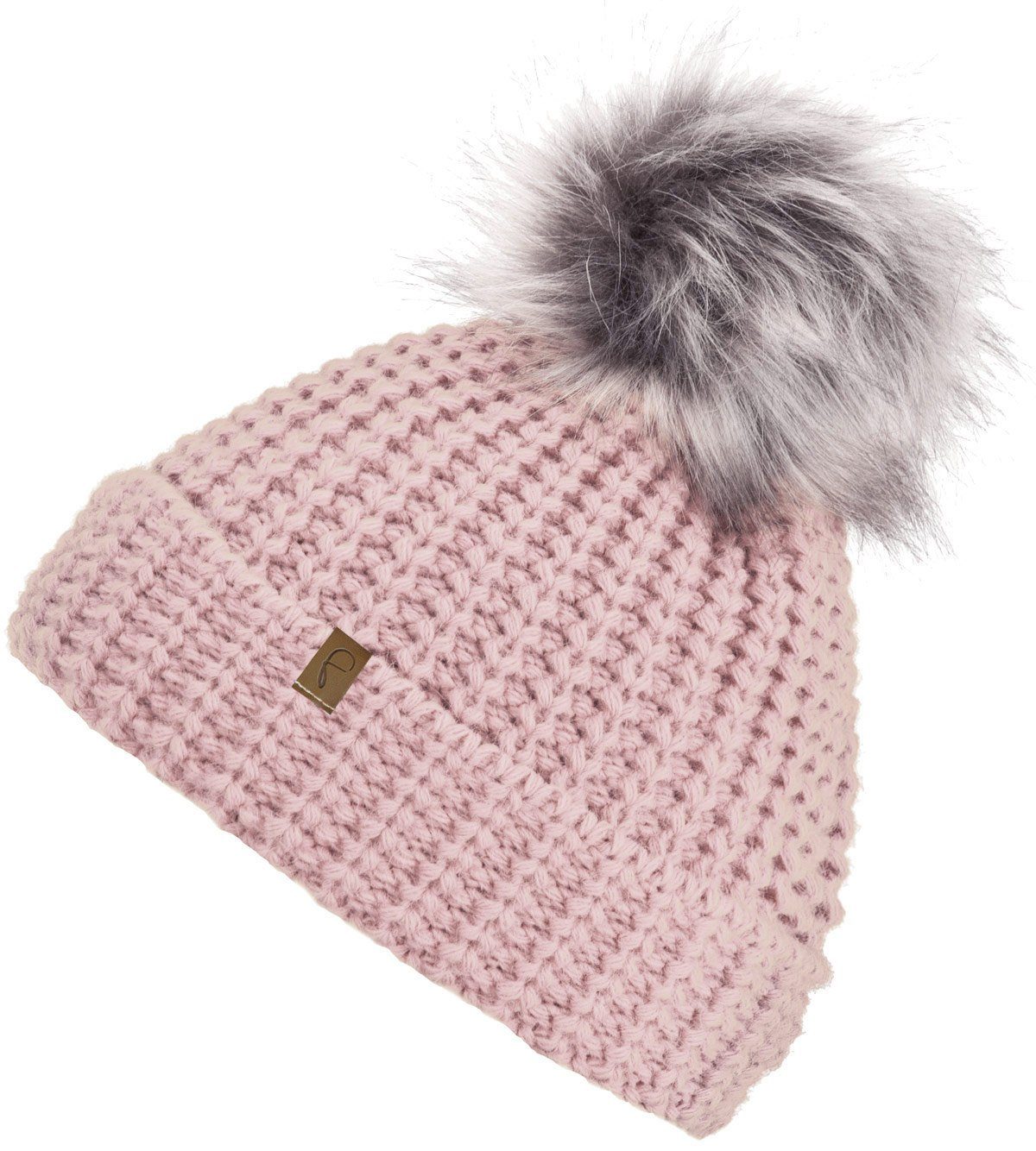 compagno Bommelmütze Wintermütze Mütze Beanie Haube gefüttert Bommelmütze