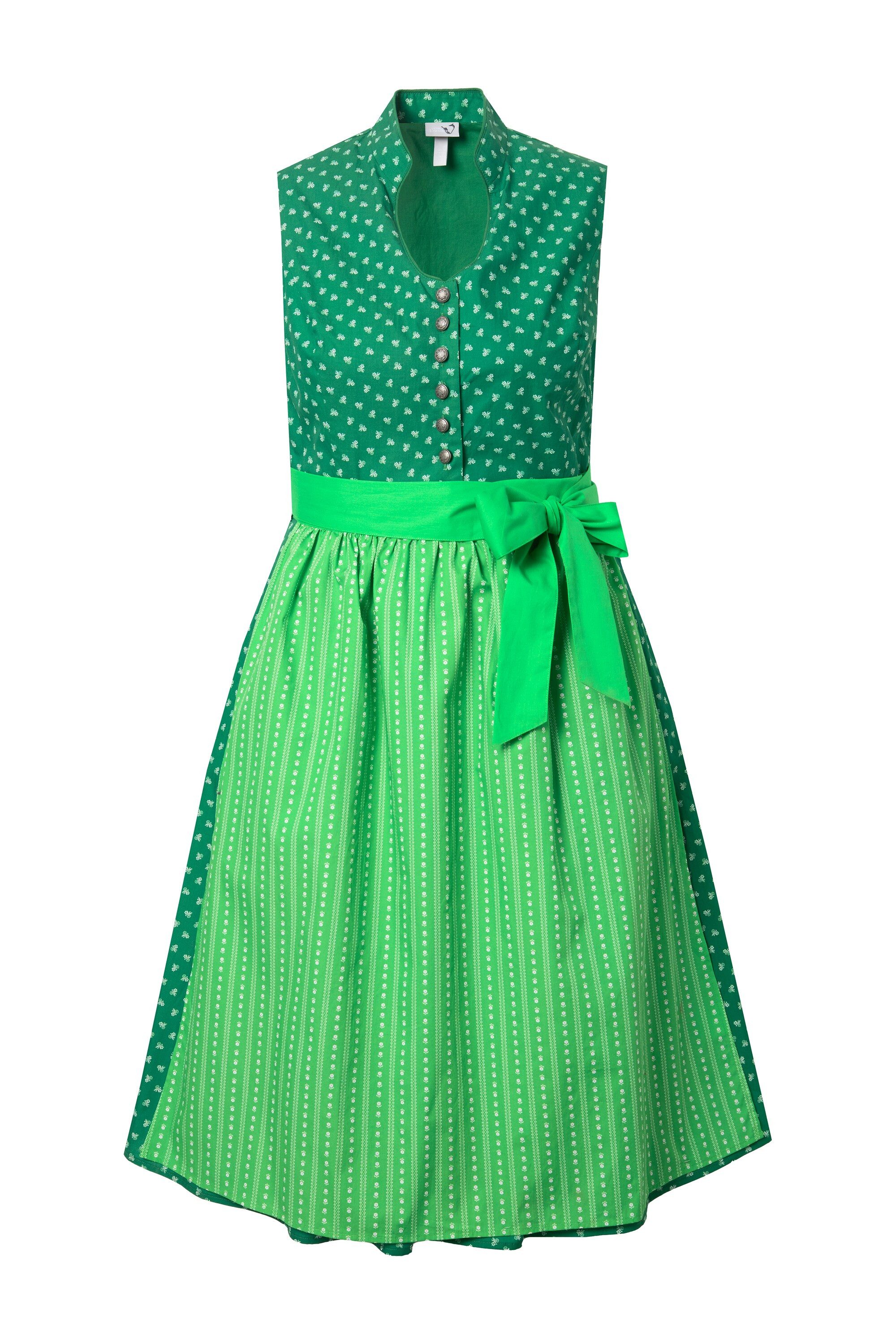Ulla Popken Dirndl Dirndl Stehkragen Schmuckknöpfe günstig online kaufen