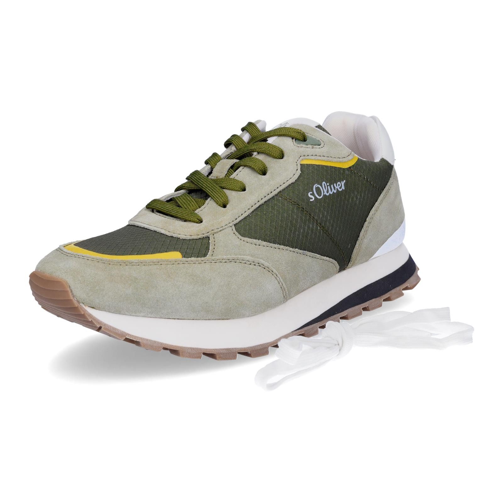 s.Oliver s.Oliver Herren Leder Sneaker khaki grün Sneaker