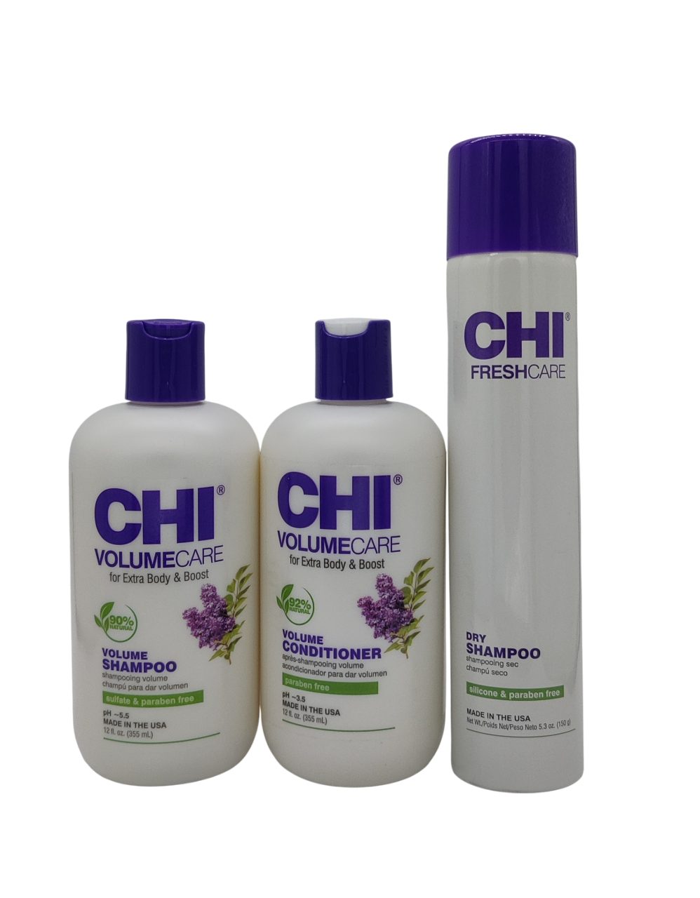 CHI Haarpflege-Set VolumeCare Set Shampoo & Conditioner + Trockenshampoo, 3-tlg.