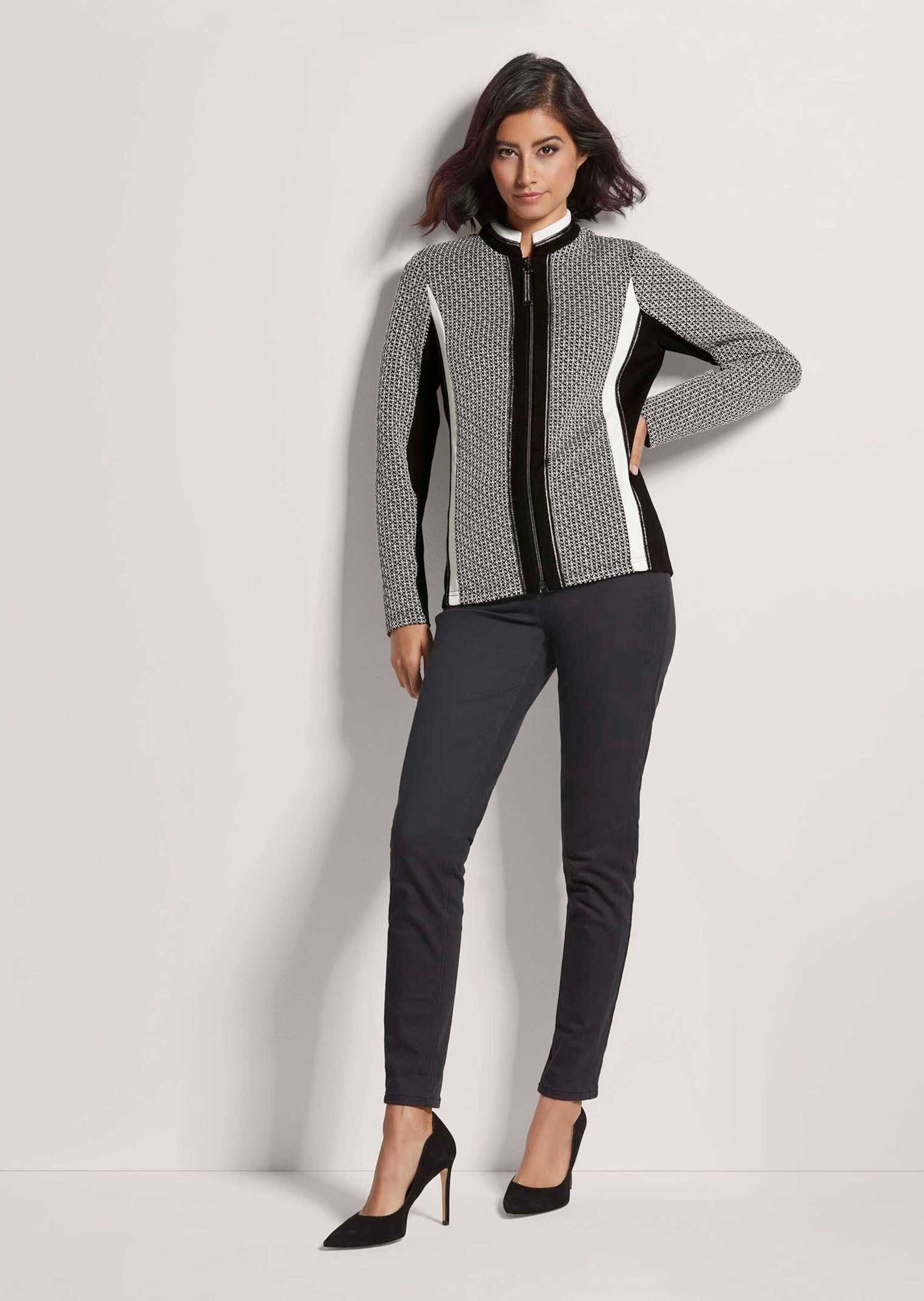 MADELEINE Kurzblazer Eleganter Jerseyblazer mit Reißverschluss Sportiver Bl günstig online kaufen