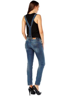 Cipo & Baxx Slim-fit-Jeans mit coolen Schulterträgern