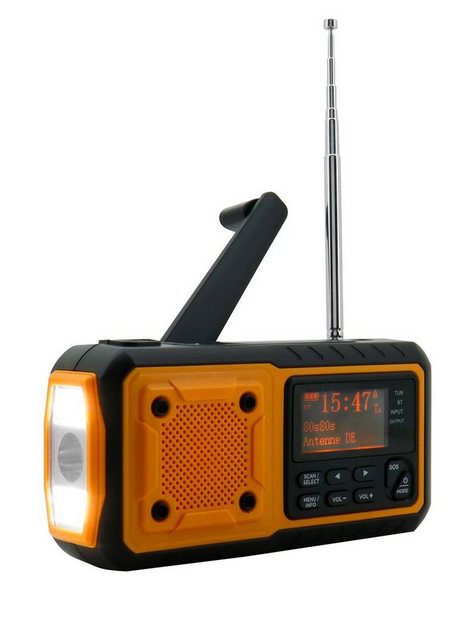 Soundmaster »Soundmaster DAB112OR DAB UKW Notfallradio SOS Digitalradio Solar Dynamo Bluetooth LED Li Ion Akku« Boombox  - Onlineshop OTTO