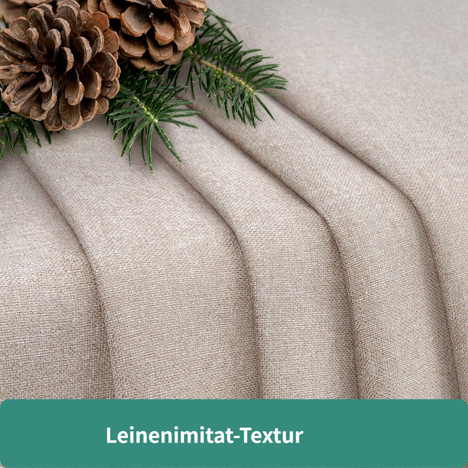 BYSURE Türvorhang Verdunkelungsgardine aus Leinen, mit Klettverschluss, ver günstig online kaufen