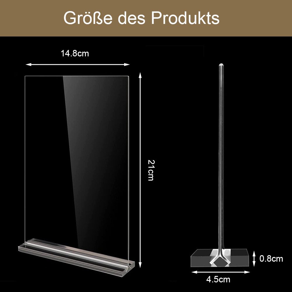 NUODWELL Einzelrahmen 4 Stück Tischaufsteller A4/A5, Acry Display Ständer f günstig online kaufen