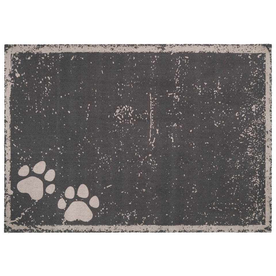 Fußmatte Waschbare Hundematte Paws Grau, HANSE Home, rechteckig, Höhe: 4 mm