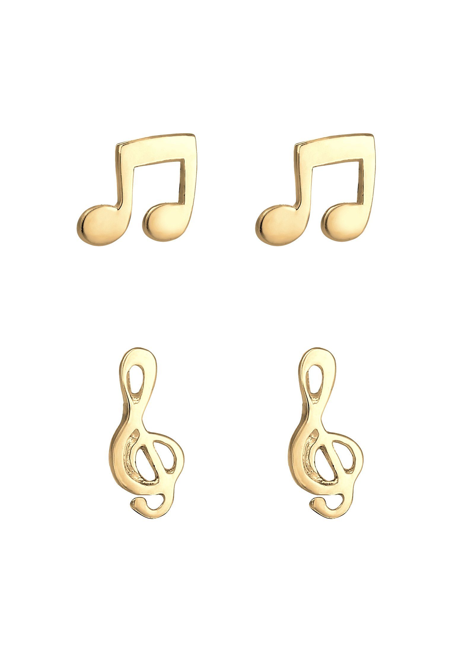 Elli Paar Ohrstecker 2er Paar Notenschlüssel Note Musik 925 Silber, Note günstig online kaufen