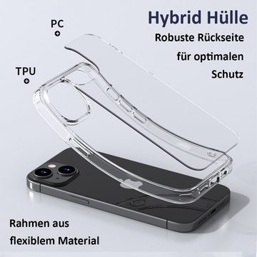 FITSU Handyhülle Ultraklare Hülle für iPhone 14 Transparent, Ultraklare Handyhülle transparentes Slim Case mit Eckenschutz