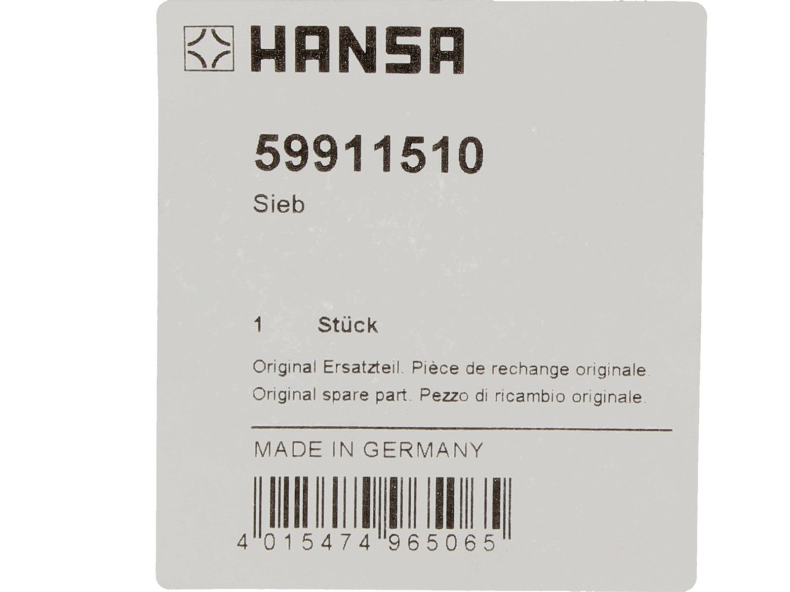HANSA Duscharmatur Sieb 59911510