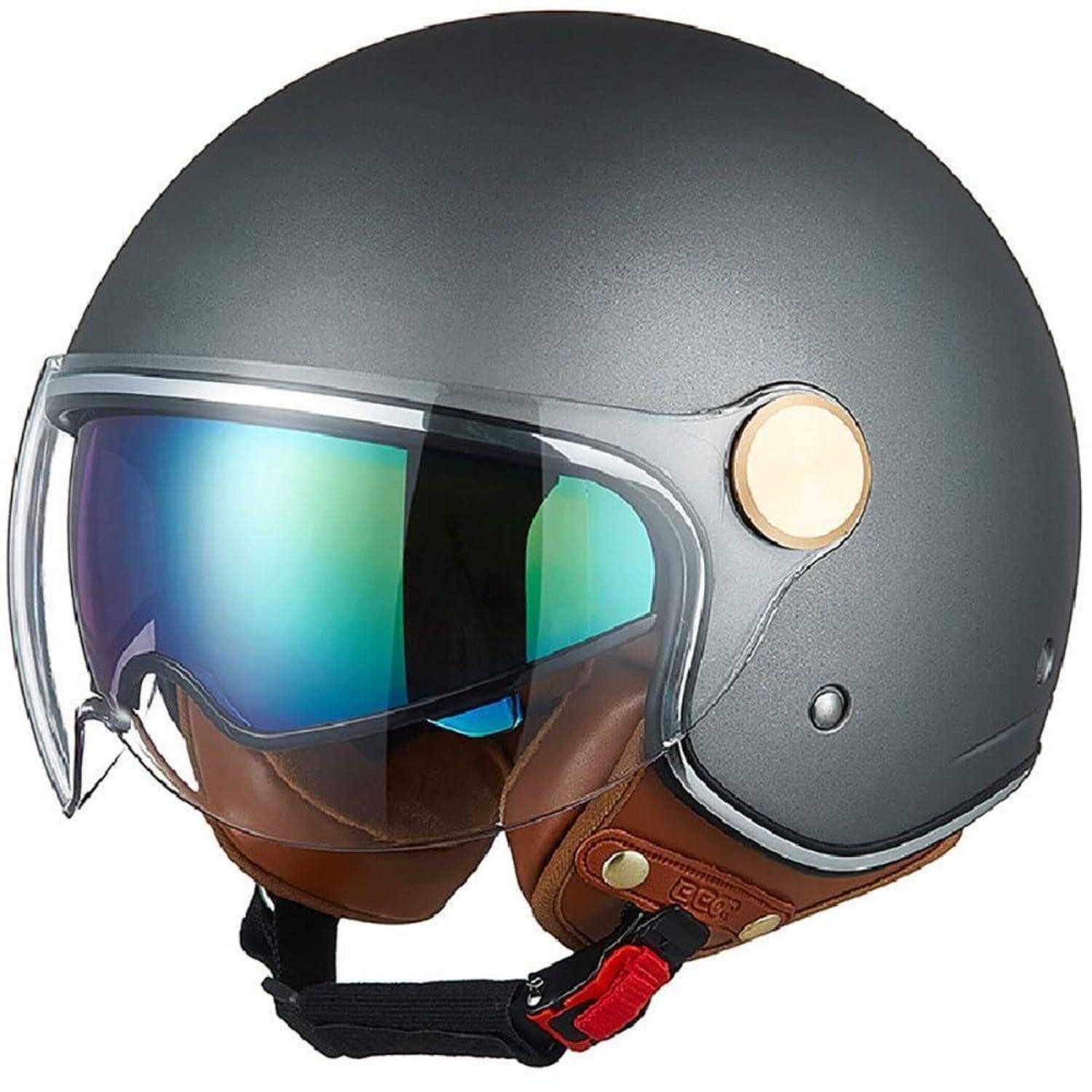 LuxusKollektion Motorradhelm Jethelm mit Doppelvisier