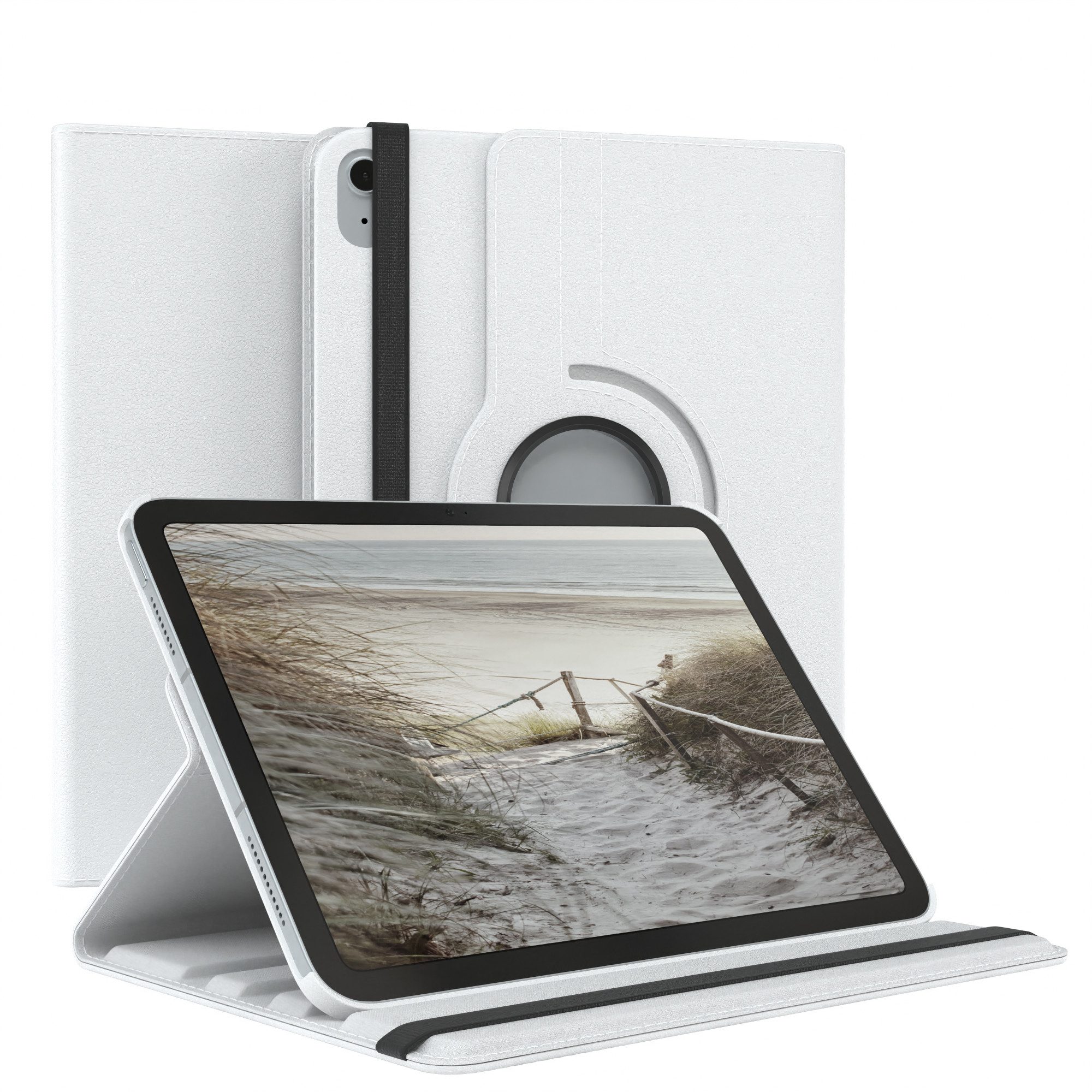 EAZY CASE Tablet-Hülle Rotation Case für Apple iPad 2025 (11. Gen) 11 Zoll, Tablet Schutzhülle kratzfest stoßfest drehbar 360 Grad Weiß