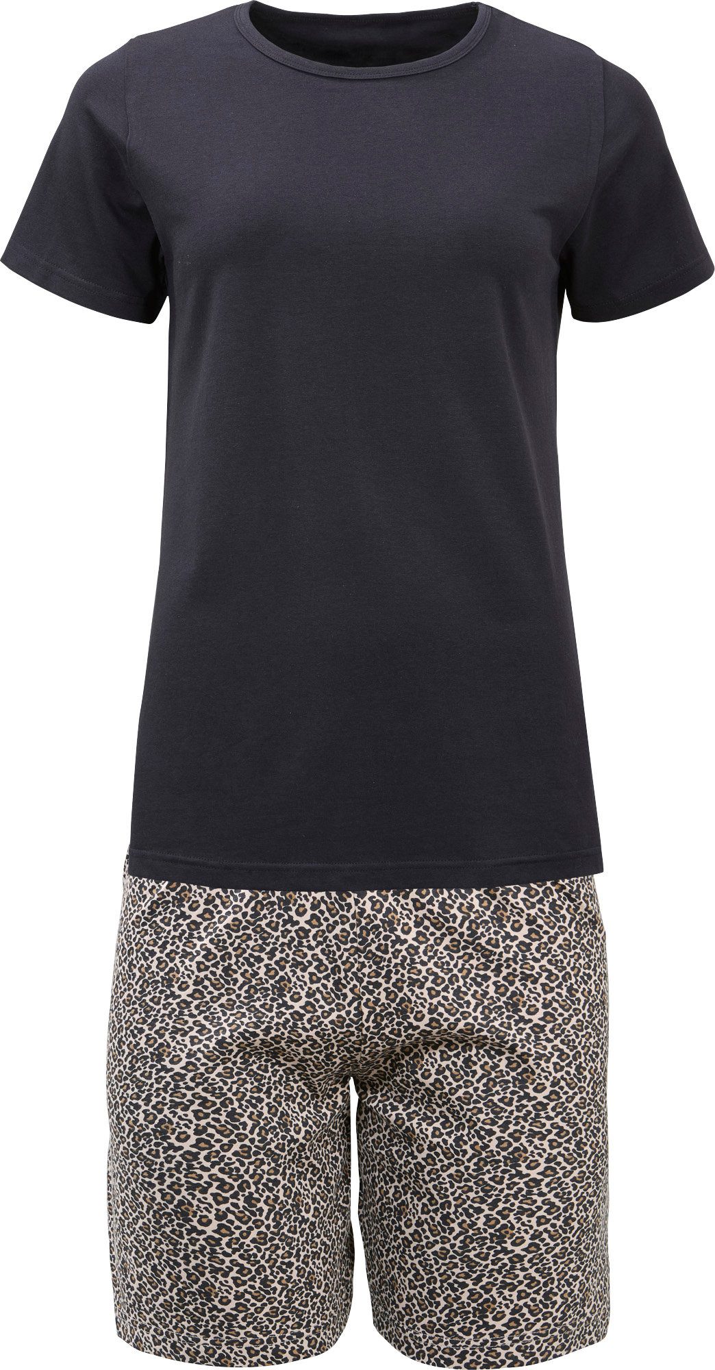 Erwin Müller Pyjama Damen-Shorty Single-Jersey gemustert