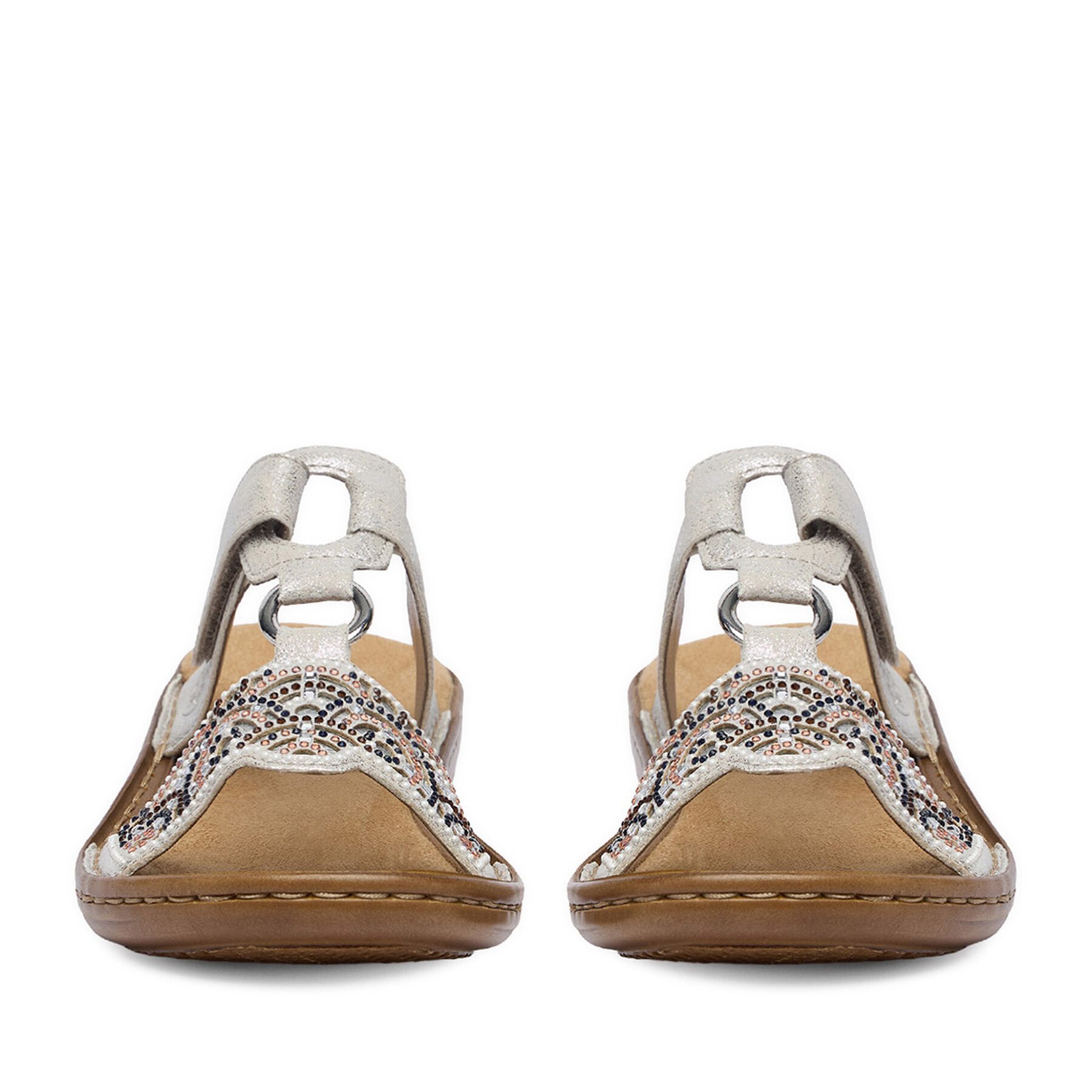 Rieker Rieker Damen-Flip-Flops Silber 608K2-40 Badepantolette