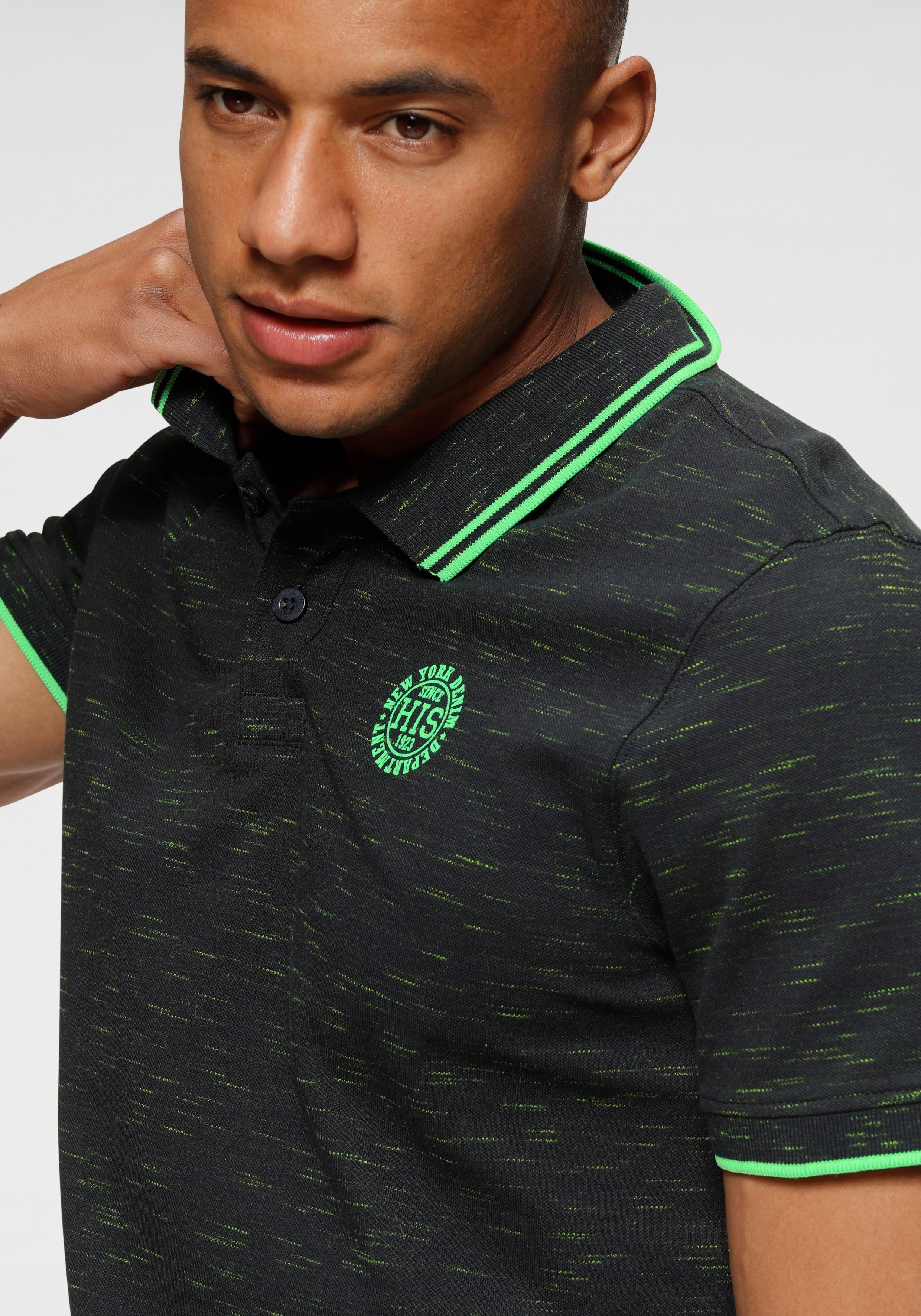 H.I.S Poloshirt kurzärmelig, schmal geschnitten, mit Polokragen