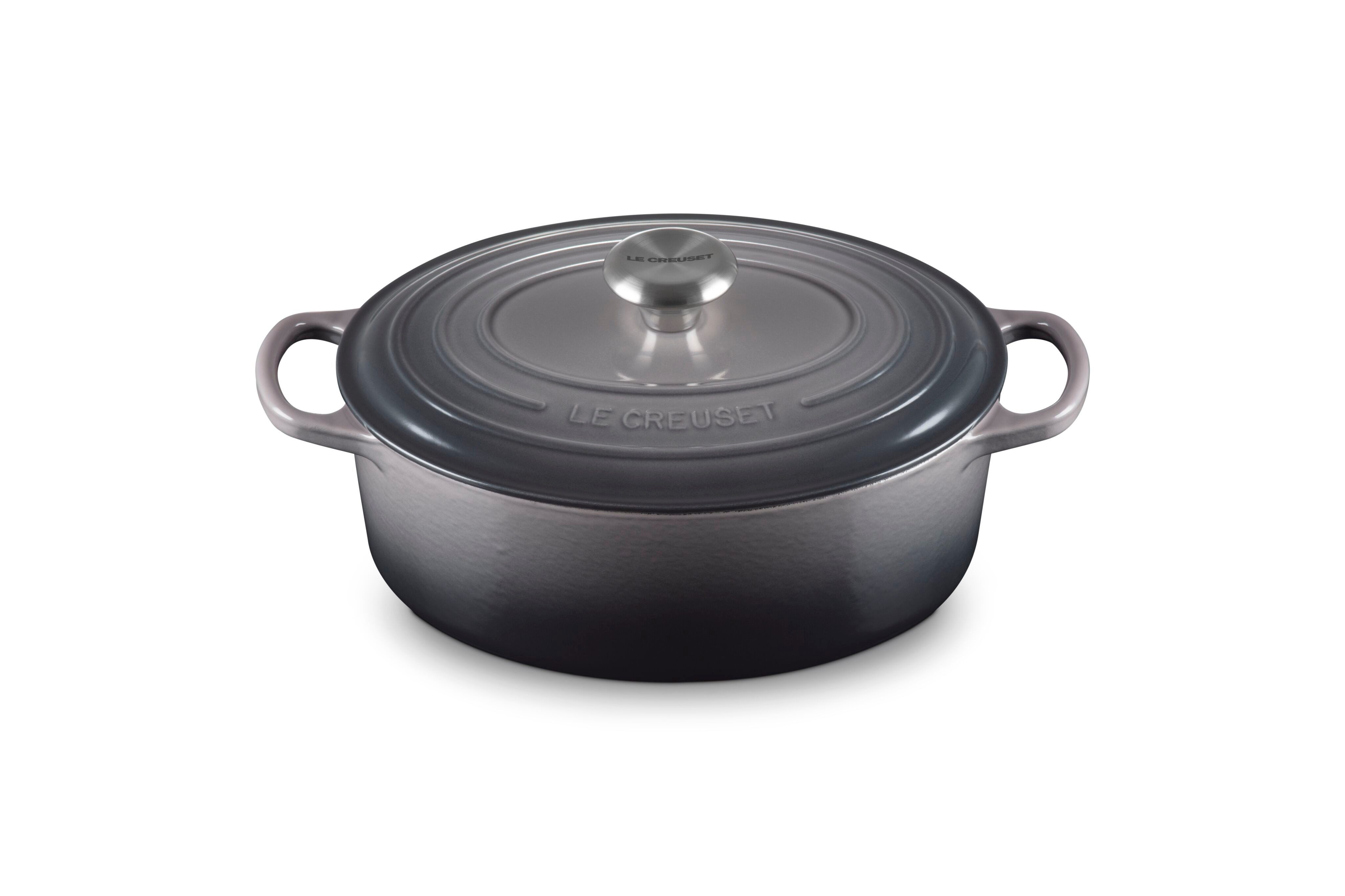LE CREUSET Bräter Gusseisen-Bräter mit Deckel, Oval, Gusseisen, Oval, 4,43 kg, Flint, 21178274442430
