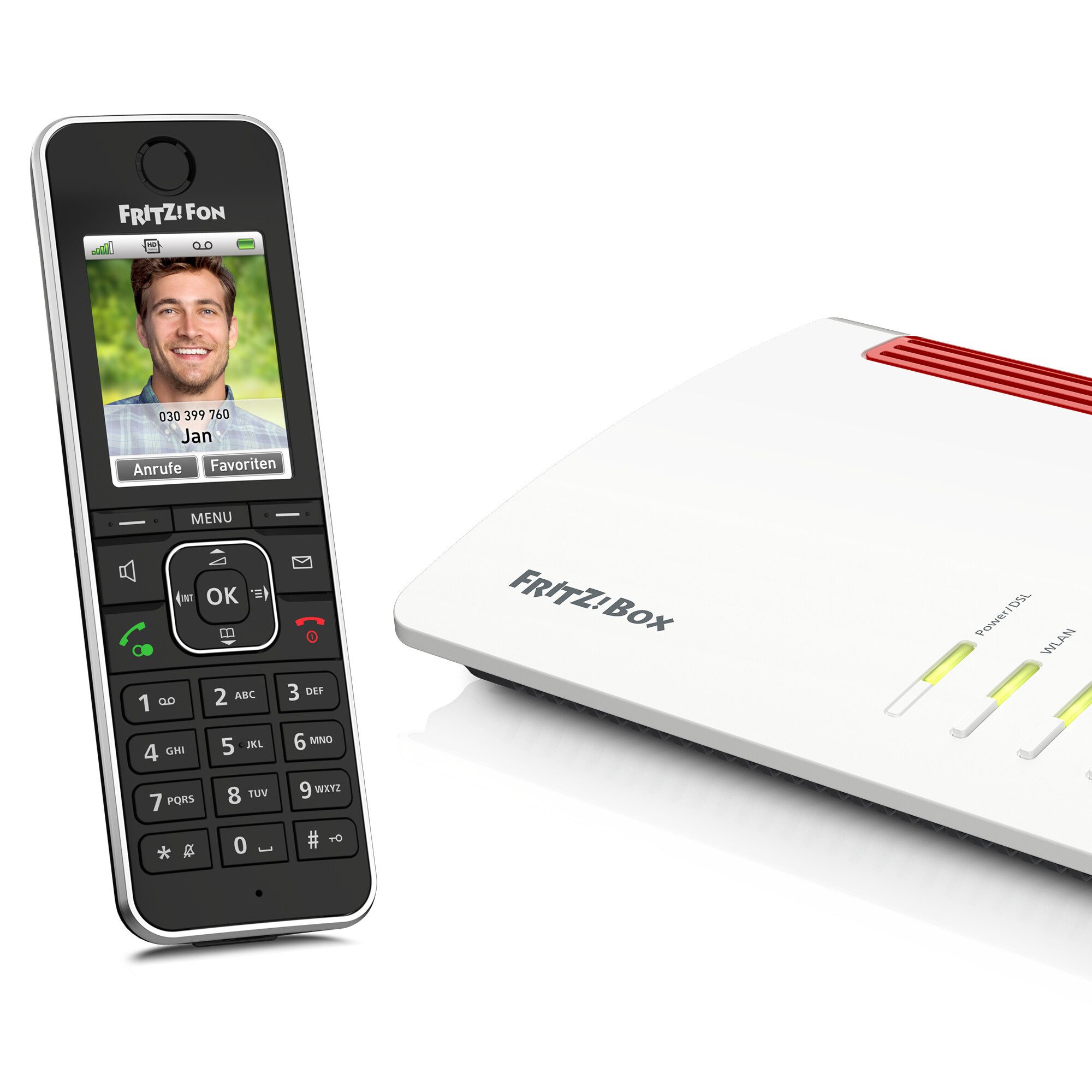 Fritz! FRITZ!Fon C6 schwarz Schnurloses DECT-Telefon (Mobilteile: 1, GAP, DECT, HD-Telefonie, 2,2" Farbdisplay, Smart Home, Headset, DECT Eco) – Bild 4 von 5