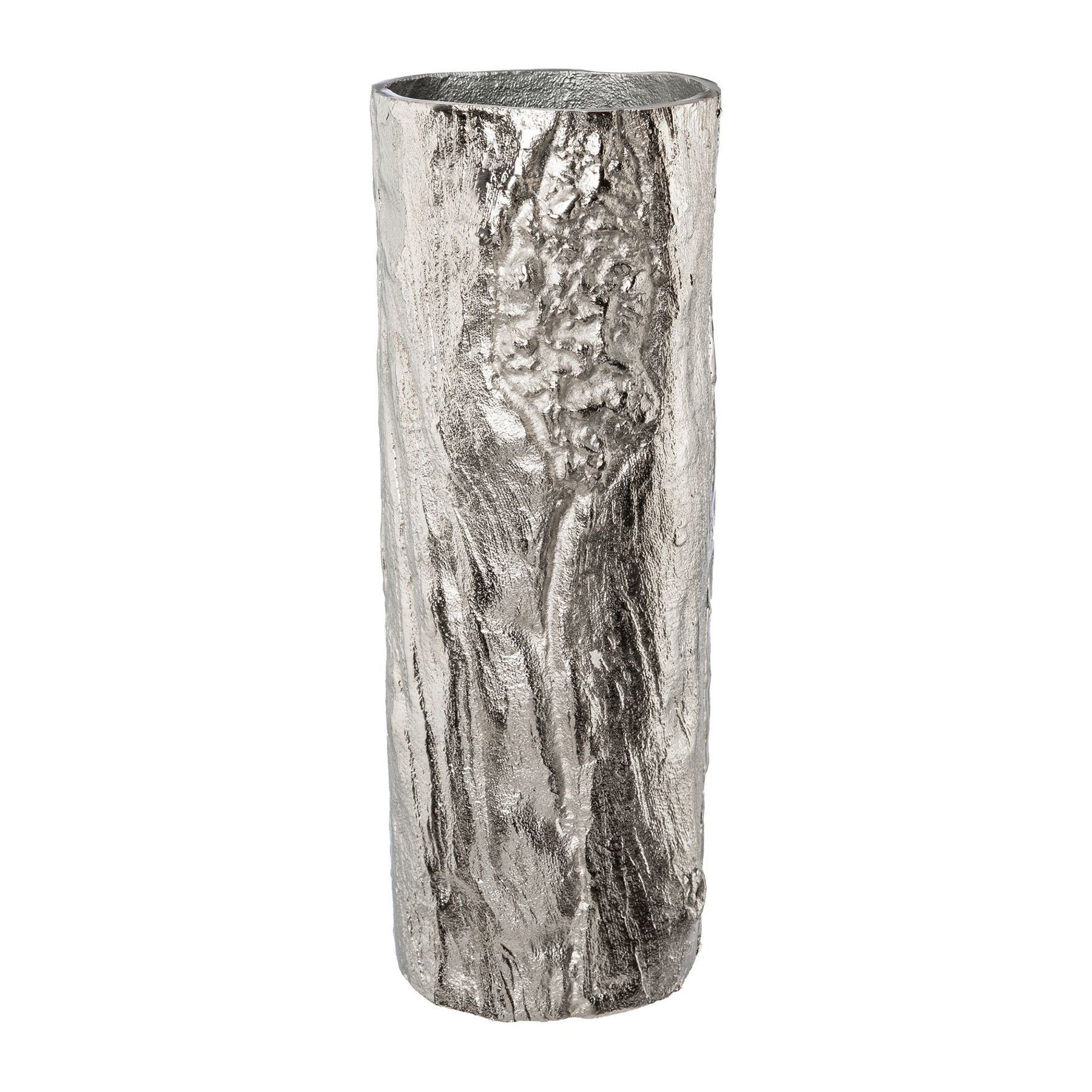Georg Aluminium Farbe St), Oberflächenstruktur, metallische unebene Stiels aus Dekovase (1 silber