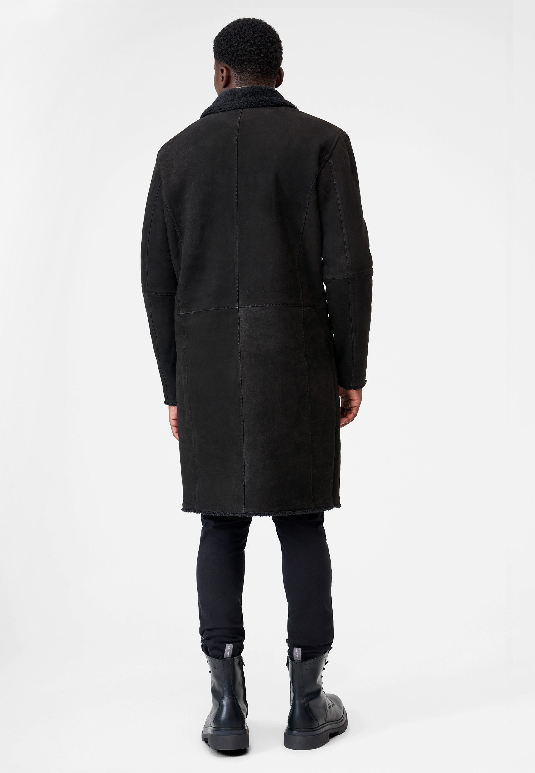 RICANO Ledermantel Leandro 100 % Lamm Velour Leder – samtig-weich & hochwertig