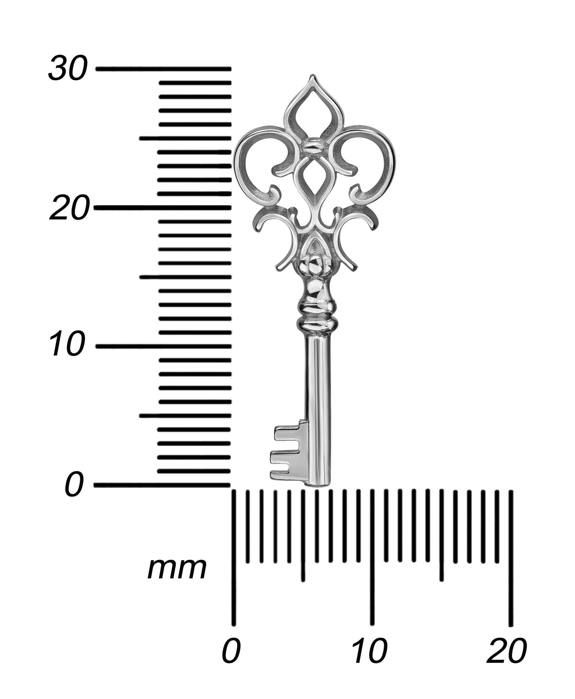 - 70 Kette Länge Silberkette (Silberanhänger, Mit Silber - Damen), für JEVELION Anhänger mit 36 925 Anhänger Herzschlüssel wählbar cm.