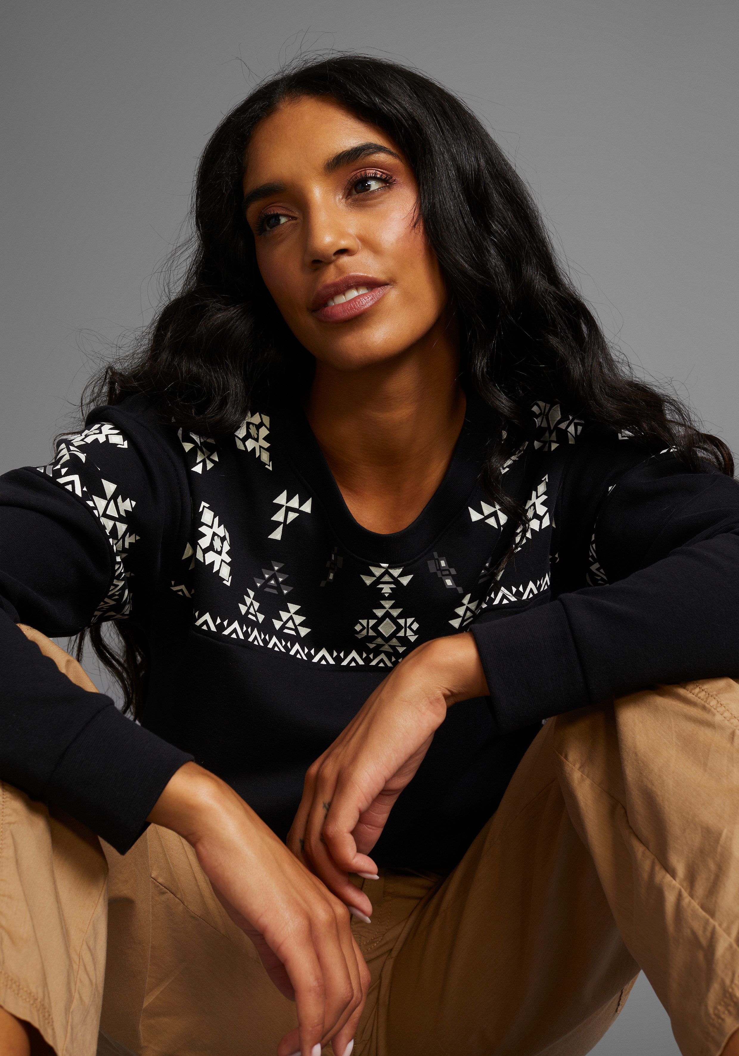 KangaROOS Sweatshirt mit Norweger-Print