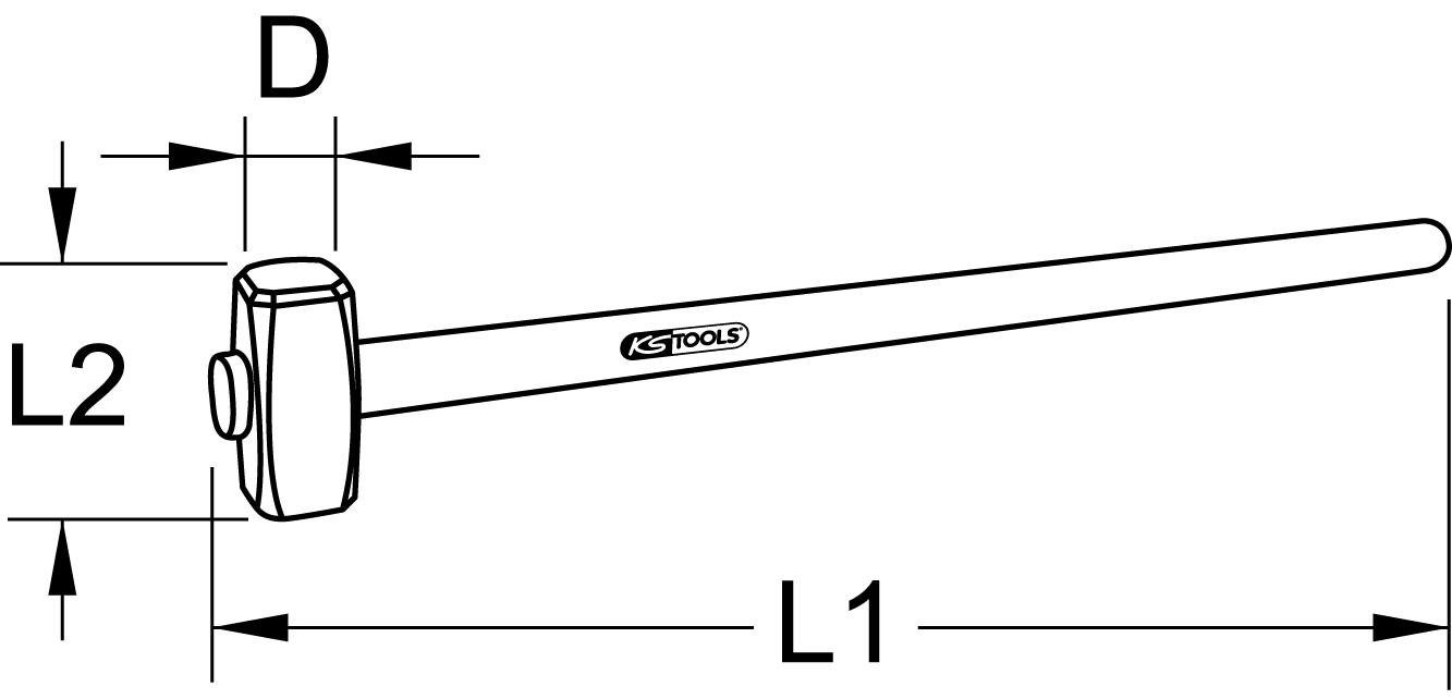 Thumbnail - KS Tools Vorschlaghammer Vorschlaghammer mit Hickorystiel, 4000g