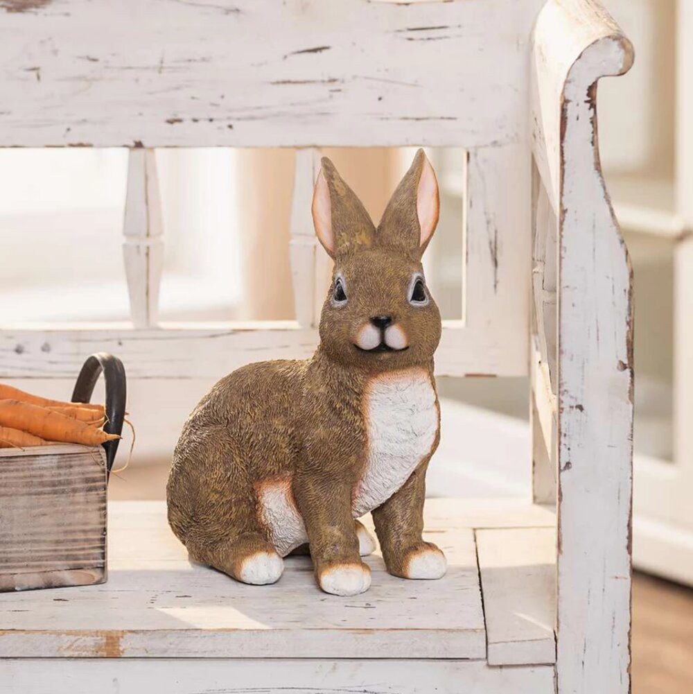 Home-trends24.de Osterfigur Hase Osterfigur Osterdeko Figur Deko Polyresin Ostern 30 cm
