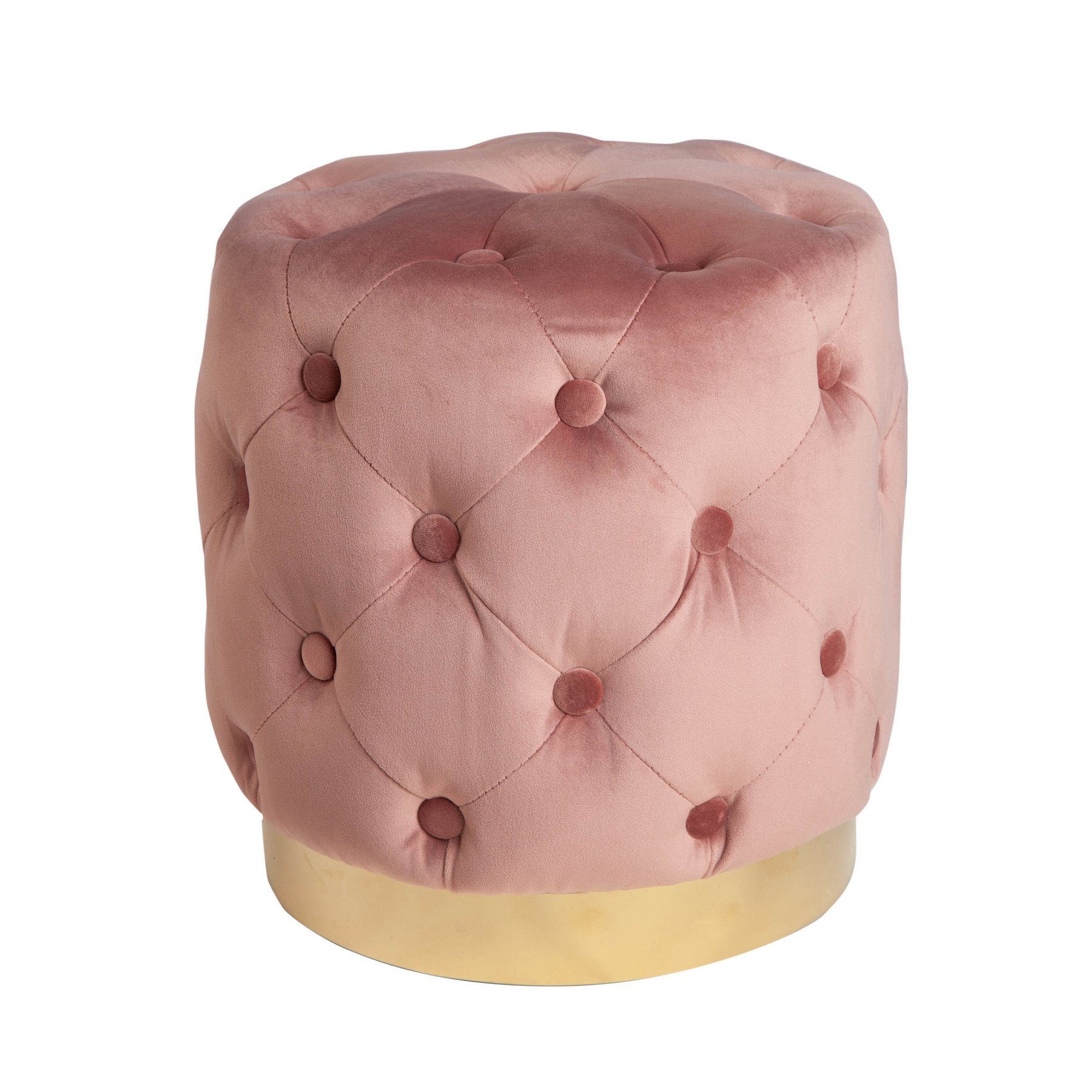 riess-ambiente Sitzhocker MODERN BAROCK 37cm altrosa / gold, Hocker · Samt günstig online kaufen