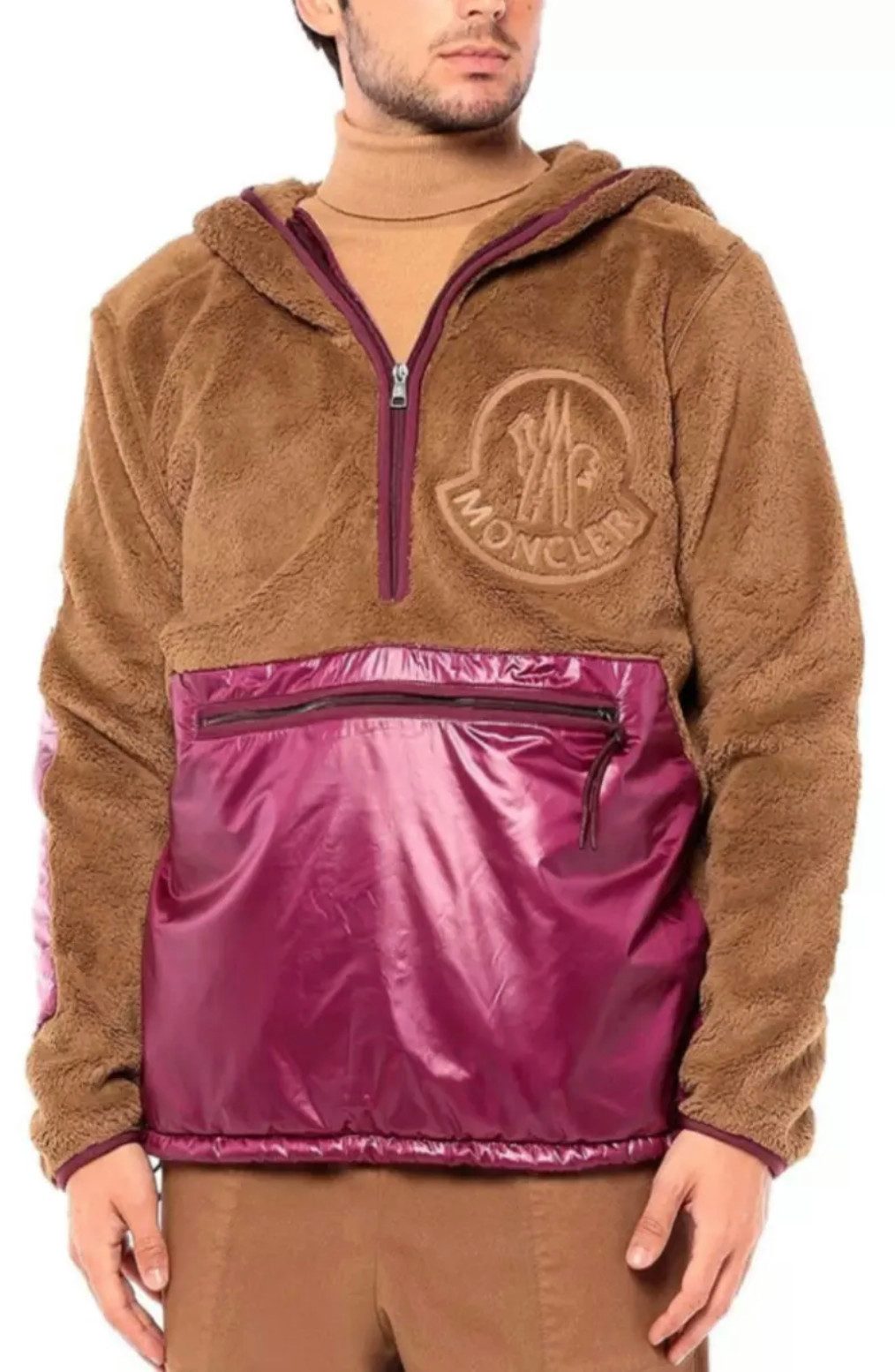 MONCLER Winterjacke Sherpa Popover Fleecejacke in Lammfell-Optik Unisex Aus hochwertigem Sherpa-Fleece in Lammfell-Optik