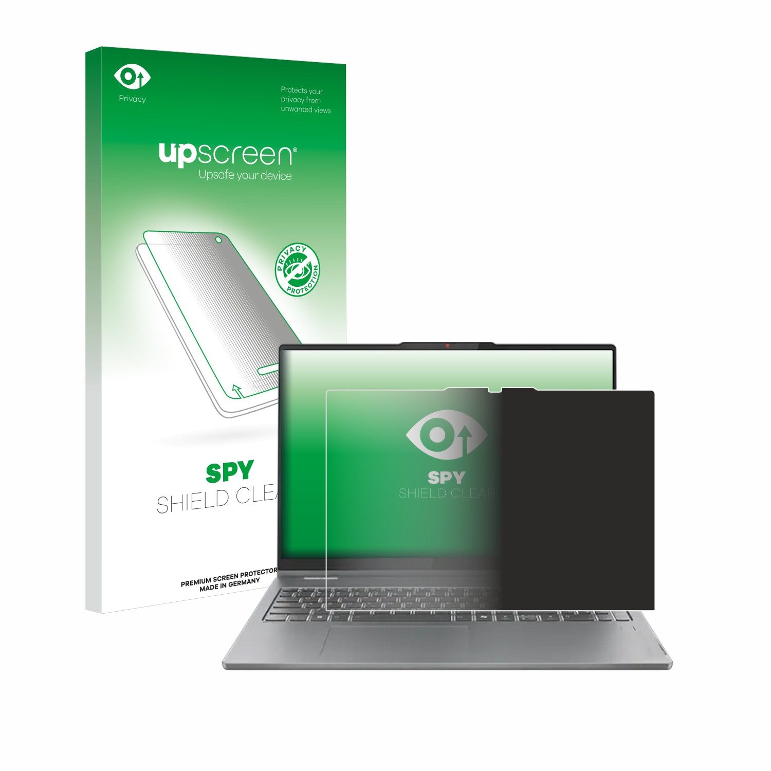 upscreen Displayschutzfolie Sichtschutzfolie für Lenovo IdeaPad 5 2-in-1 Gen 9 16", Anti-Spy Privacy Sichtschutz Blickschutzfolie Blaulicht-Schutz